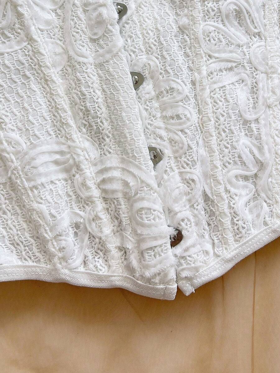 Women's apricot retro floral print bandeau crop top featuring a strapless asymmetrical neckline, lace-up back tie detail, and ruched slim fit woven fabric.