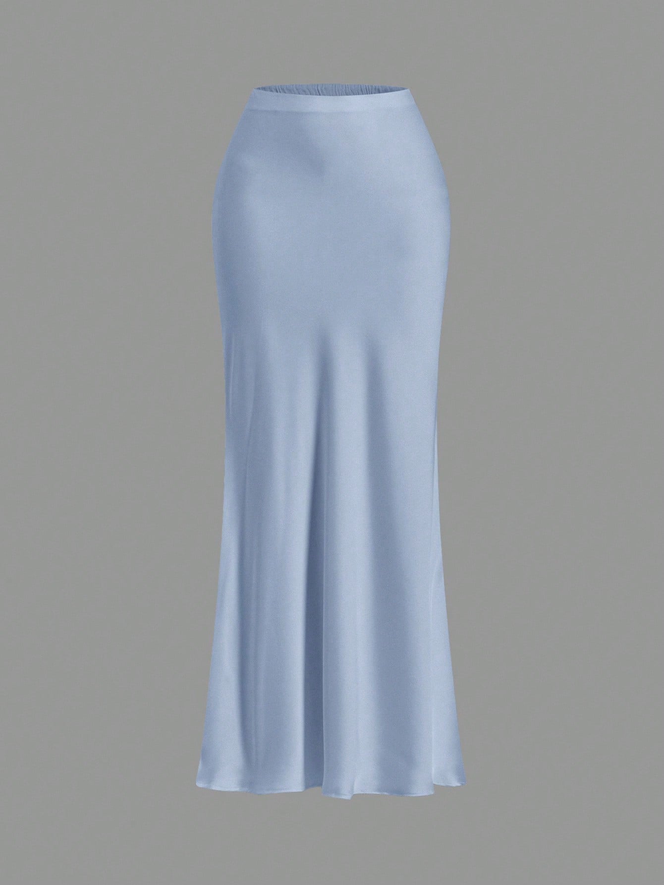 Women's black woven mermaid maxi skirt featuring a solid color design, mid waist, and 100% cotton fabric.