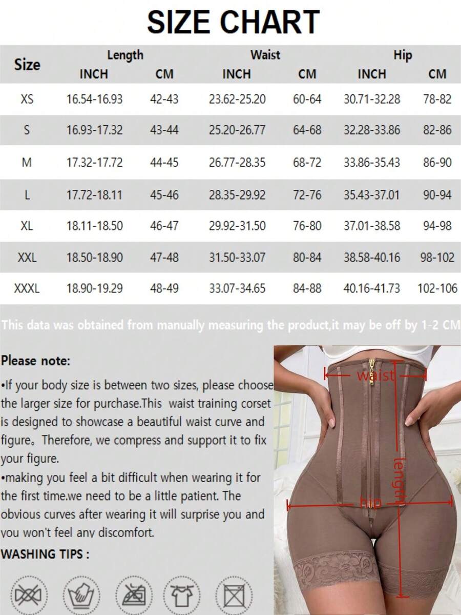 Women's high waist shaping shorts in apricot with zipper closure and tummy control features.