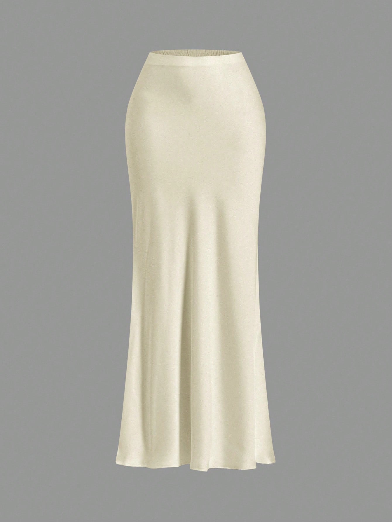 Women's black woven mermaid maxi skirt featuring a solid color design, mid waist, and 100% cotton fabric.