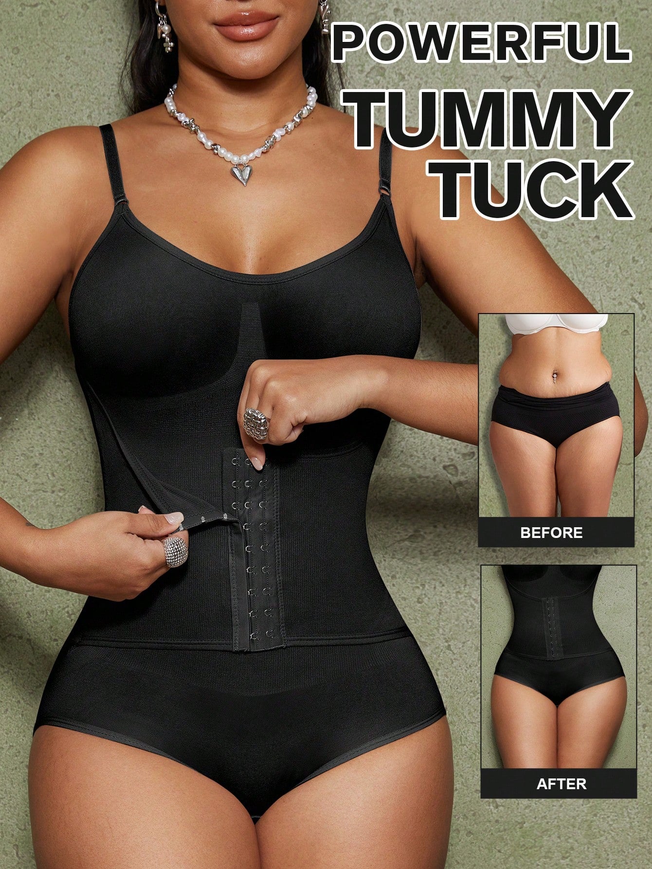 Black seamless shapewear shorts for women featuring high stretch tummy control fabric
