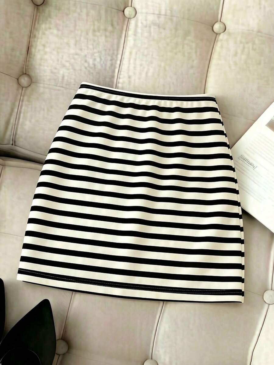 Women's short guipure lace skirt with lettuce trim and skinny mid-waist fit.