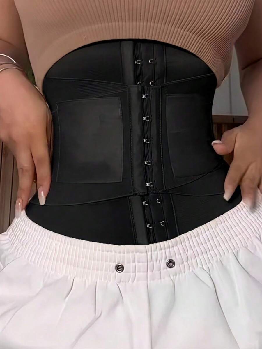 Women's high compression waist trainer and abdominal shaper belt designed for tummy support and daily wear.