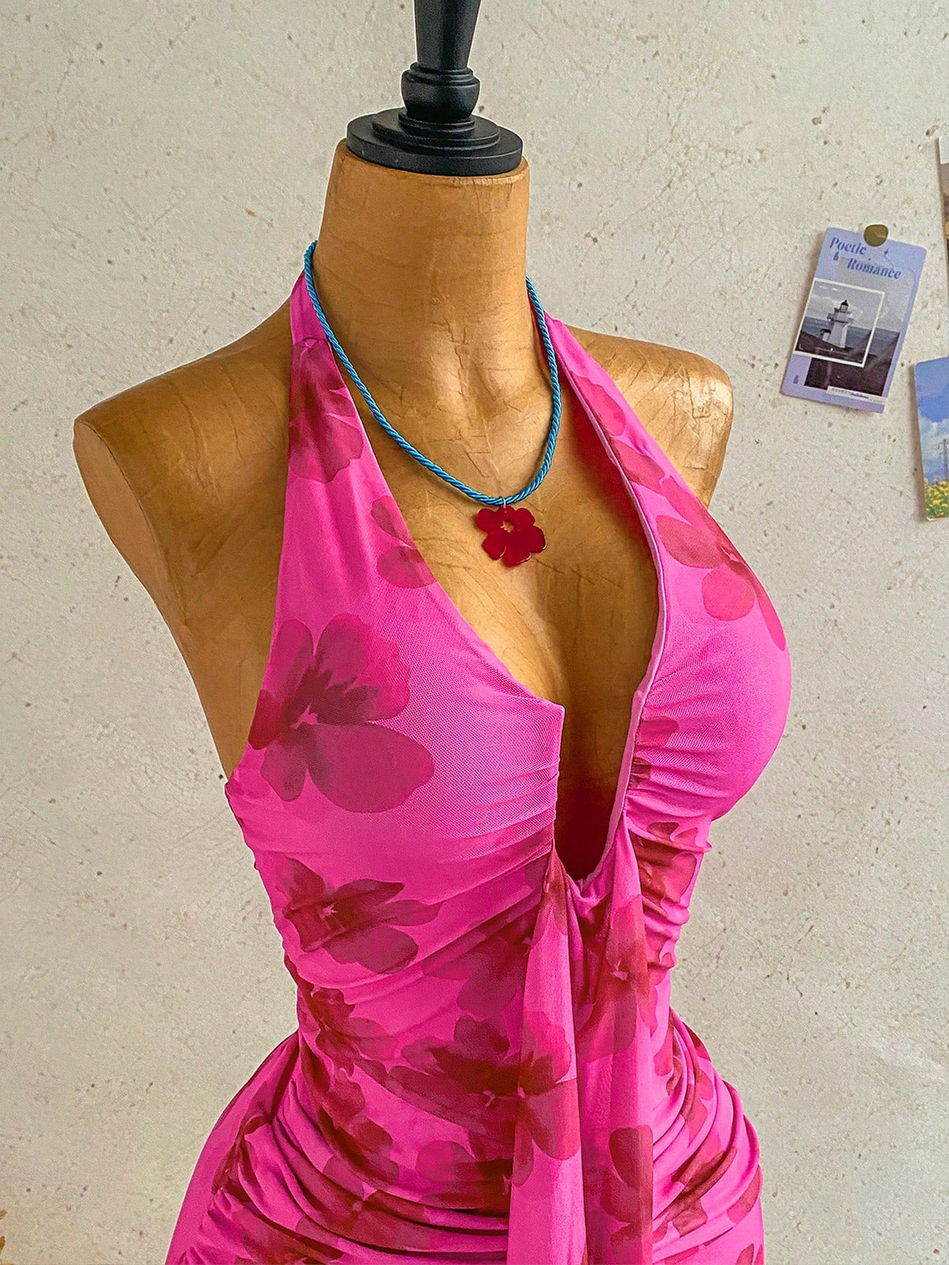 Women's Pale Yellow Halter Mini Dress,Deep V-Neck Ruched Bow Tie Summer Casual Sundress,Perfect For Holiday,Vacation,Beach,Party & Music Festival