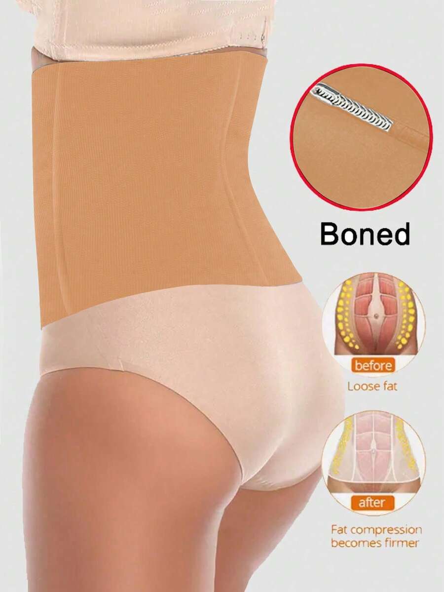 Black women's seamless waist cincher belt for waist support and daily wear.