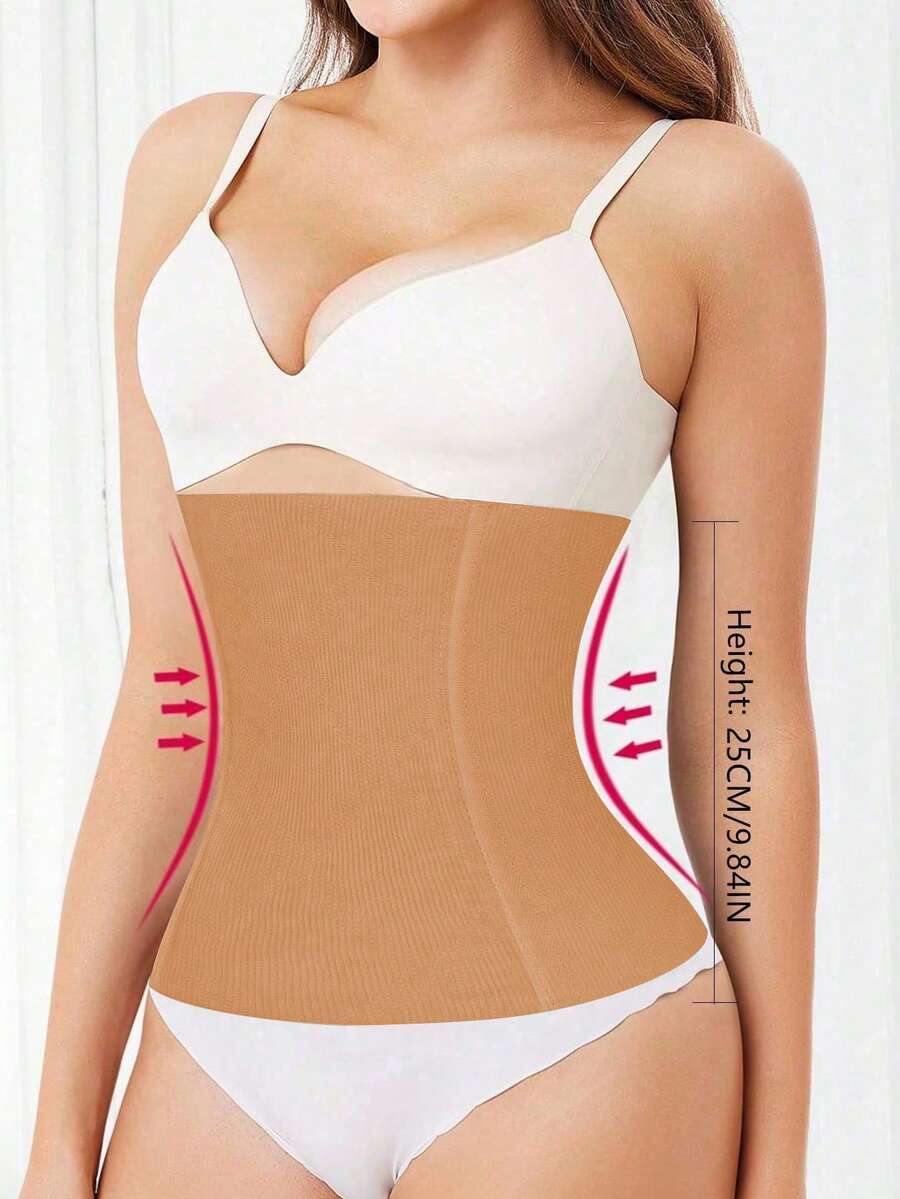 Black women's seamless waist cincher belt for waist support and daily wear.