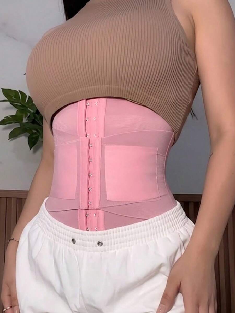 Women's high compression waist trainer and abdominal shaper belt designed for tummy support and daily wear.