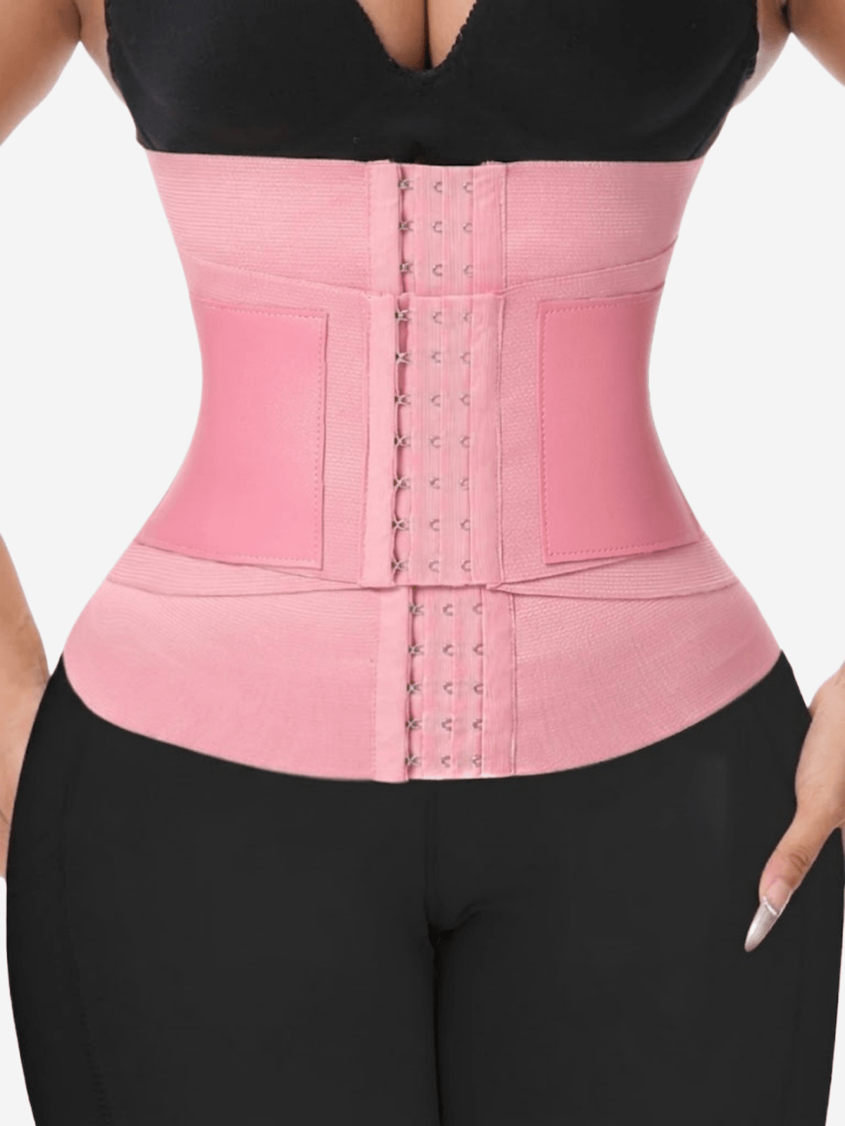 Women's high compression waist trainer and abdominal shaper belt designed for tummy support and daily wear.