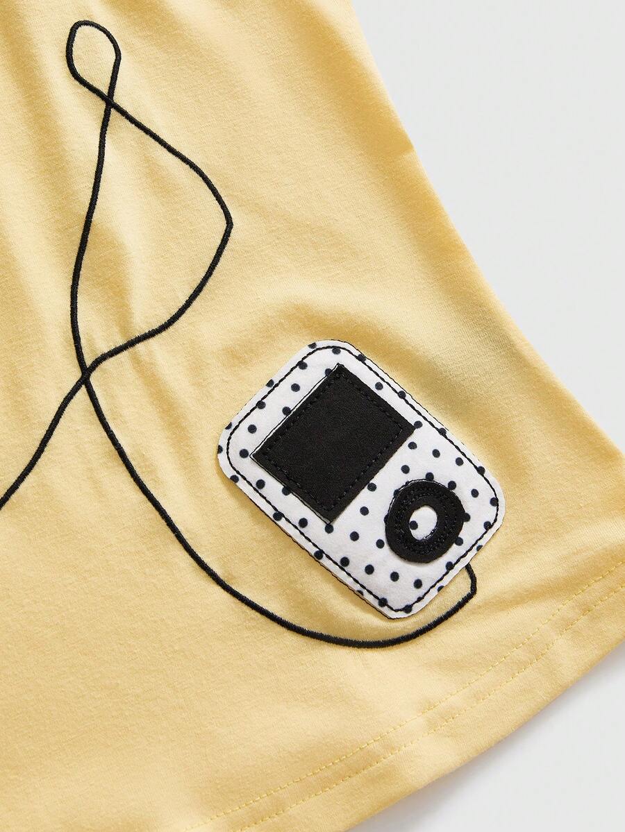 Women's white graphic tank top featuring a cartoon 3D applique patch with a slim fit sleeveless cut.