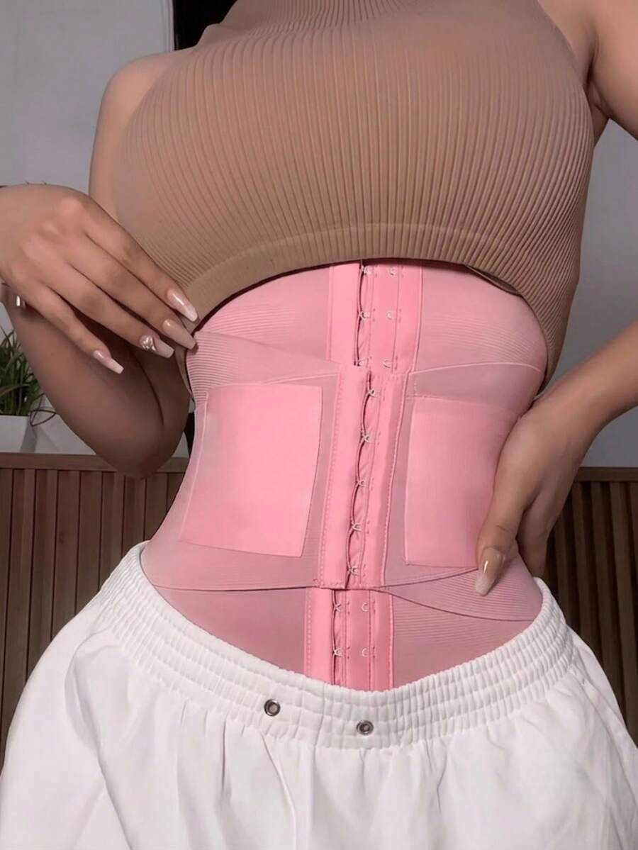 Women's high compression waist trainer and abdominal shaper belt designed for tummy support and daily wear.