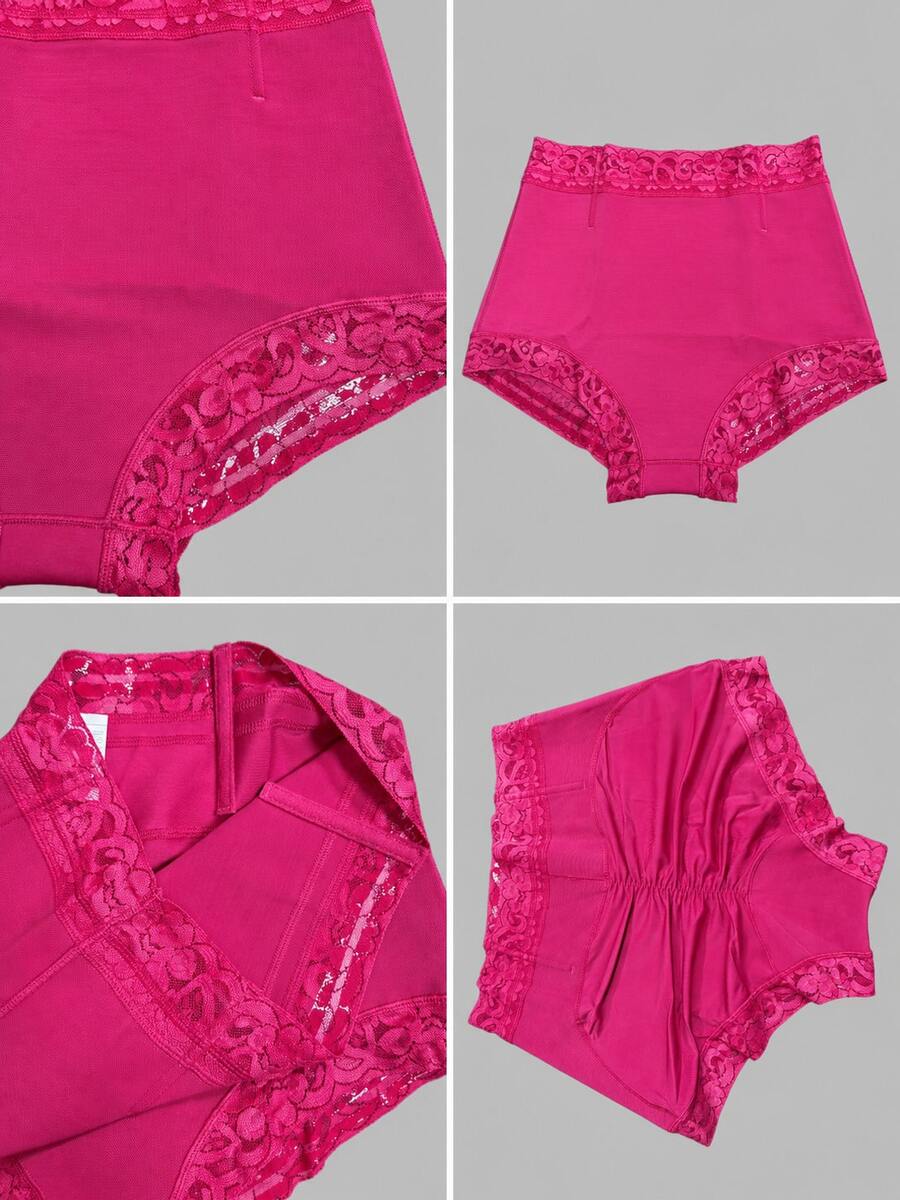 Dusty purple high waist tummy control shapewear briefs for women with body shaping support.
