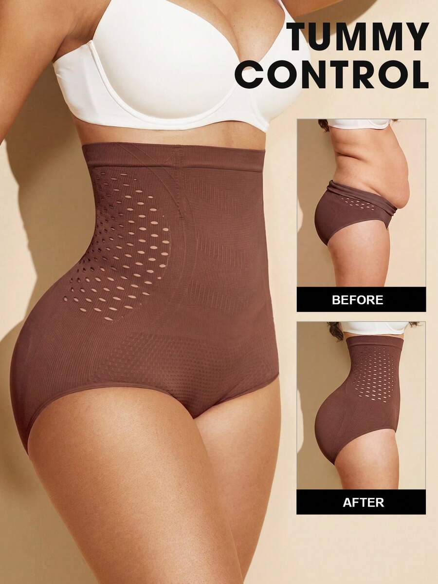 Black women's high waist seamless shaping jumpsuit featuring tummy control and short body shaper design.