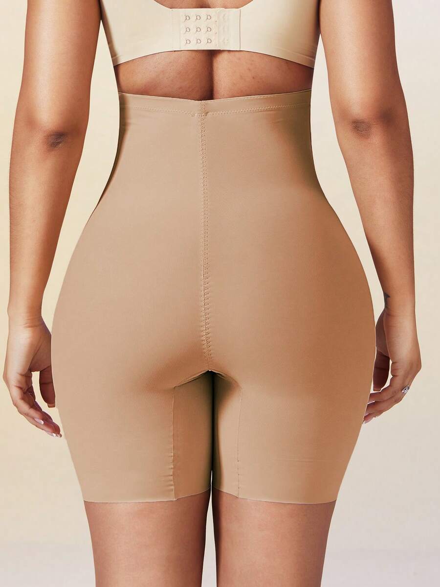 Women's high waist seamless shapewear shorts featuring strong tummy control and high stretch compression.