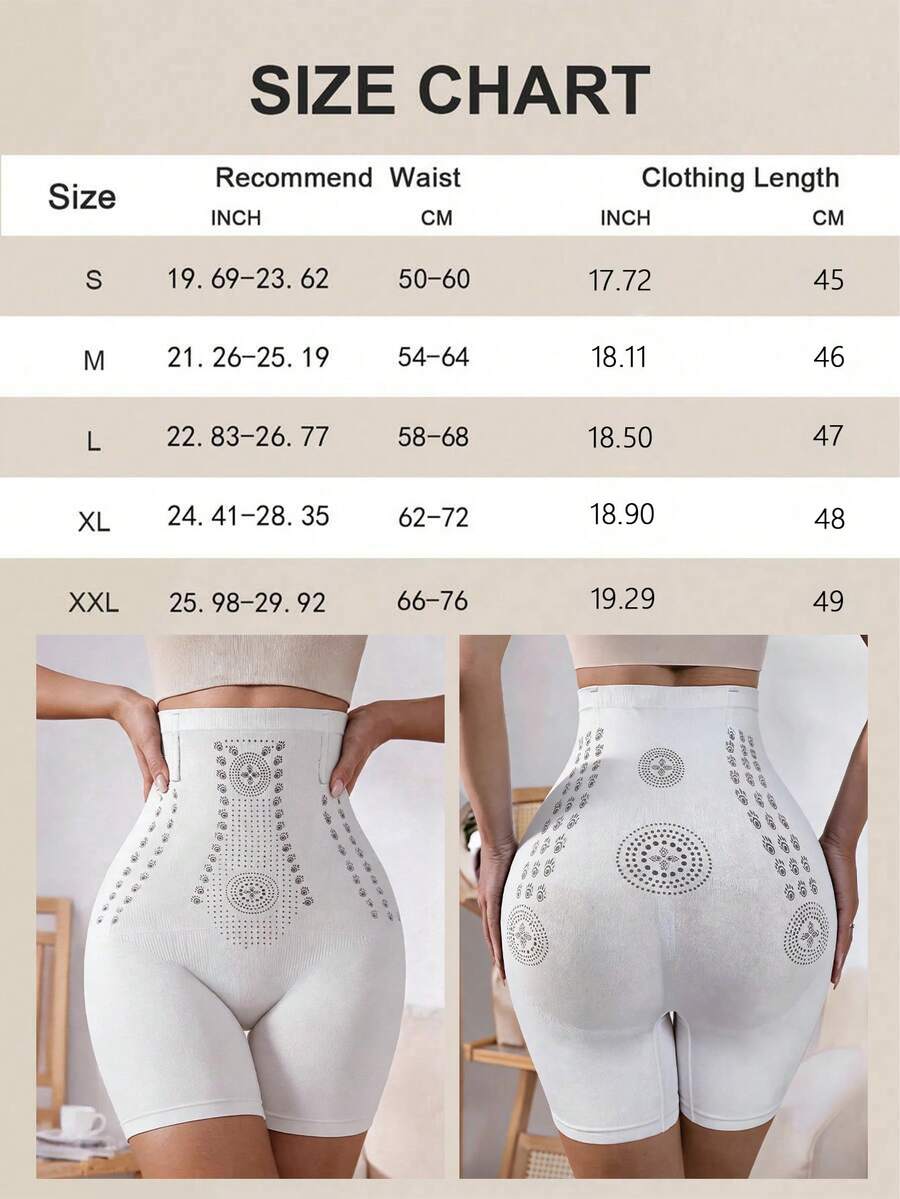 Dusty blue high waist seamless shaping panties for women featuring plain knitted fabric design for tummy and waist control.