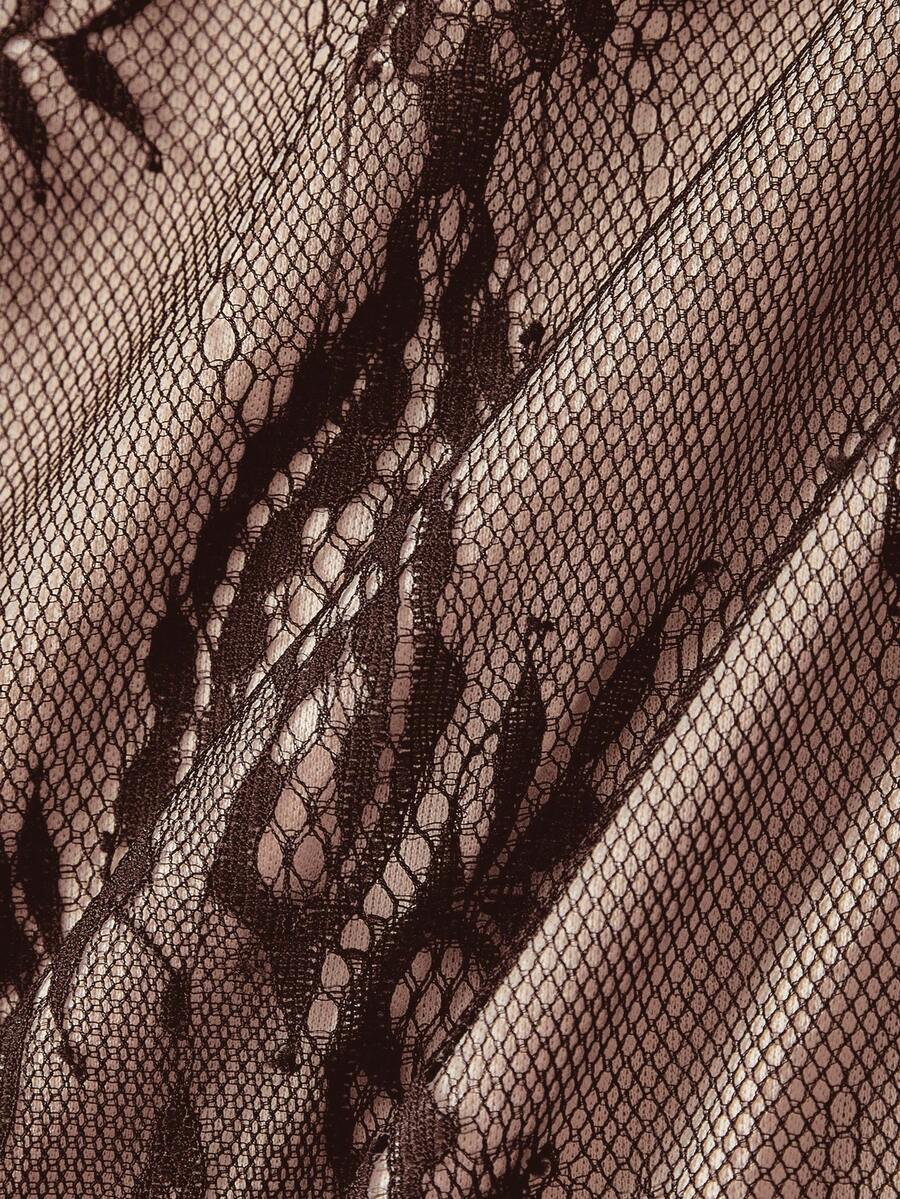 Skyraze women's lace waist-cinching cami dress featuring spaghetti straps, a high waist, and slim fit design.