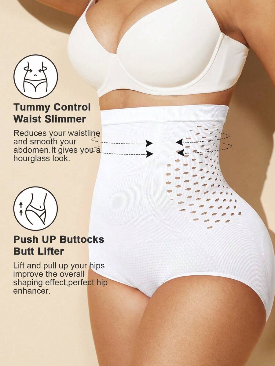 Black women's high waist seamless shaping jumpsuit featuring tummy control and short body shaper design.