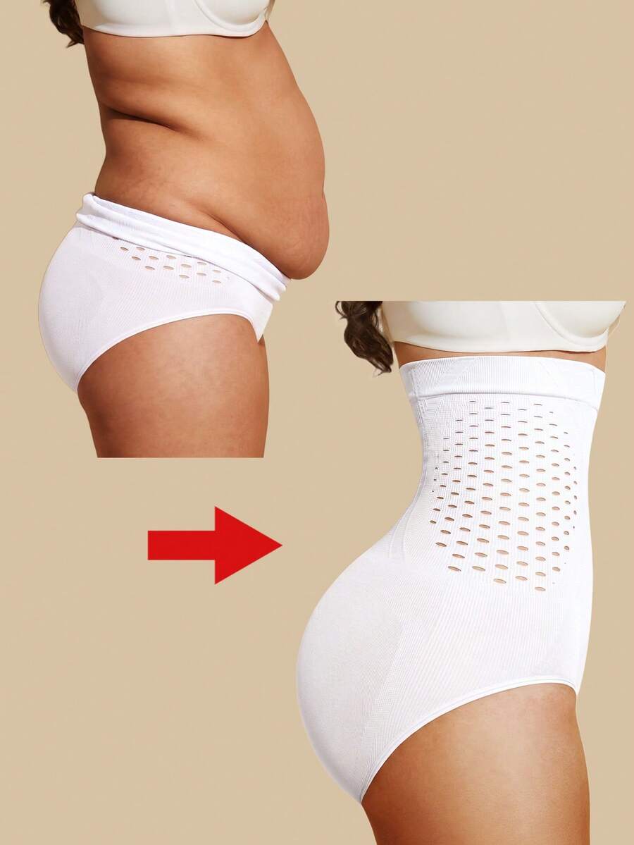 Black women's high waist seamless shaping jumpsuit featuring tummy control and short body shaper design.