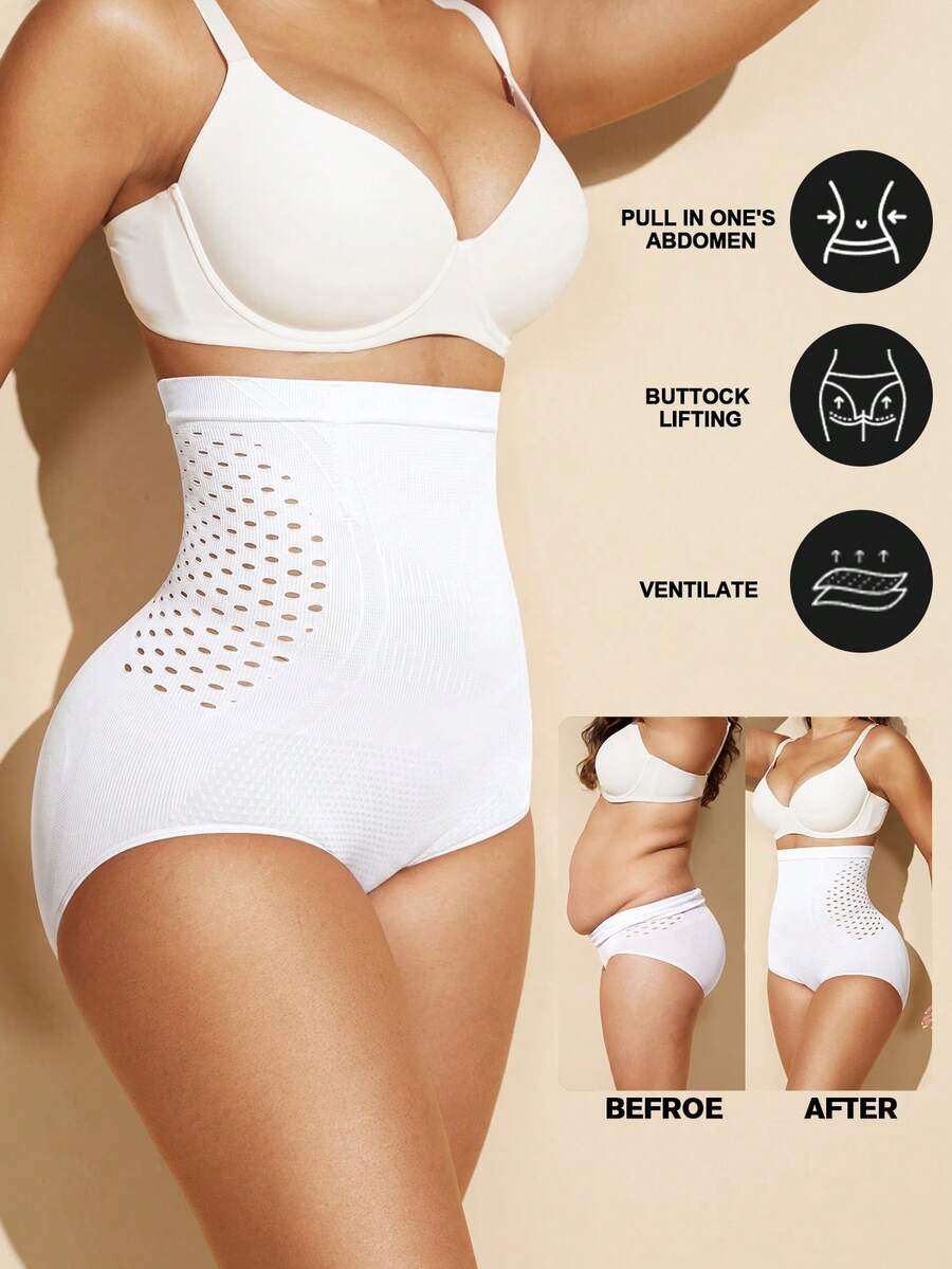 Black women's high waist seamless shaping jumpsuit featuring tummy control and short body shaper design.