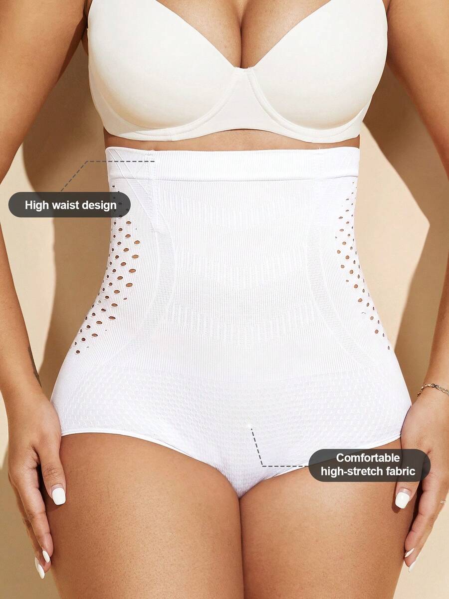Black women's high waist seamless shaping jumpsuit featuring tummy control and short body shaper design.