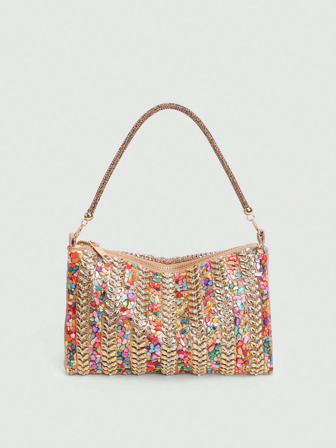 2026 New Rhinestone Decorated Evening Bag, Colorful Banquet Bag, Elegant Party Event Handbag, European And American Style Refined Clutch, Dress Bag And Fashionable Wallet