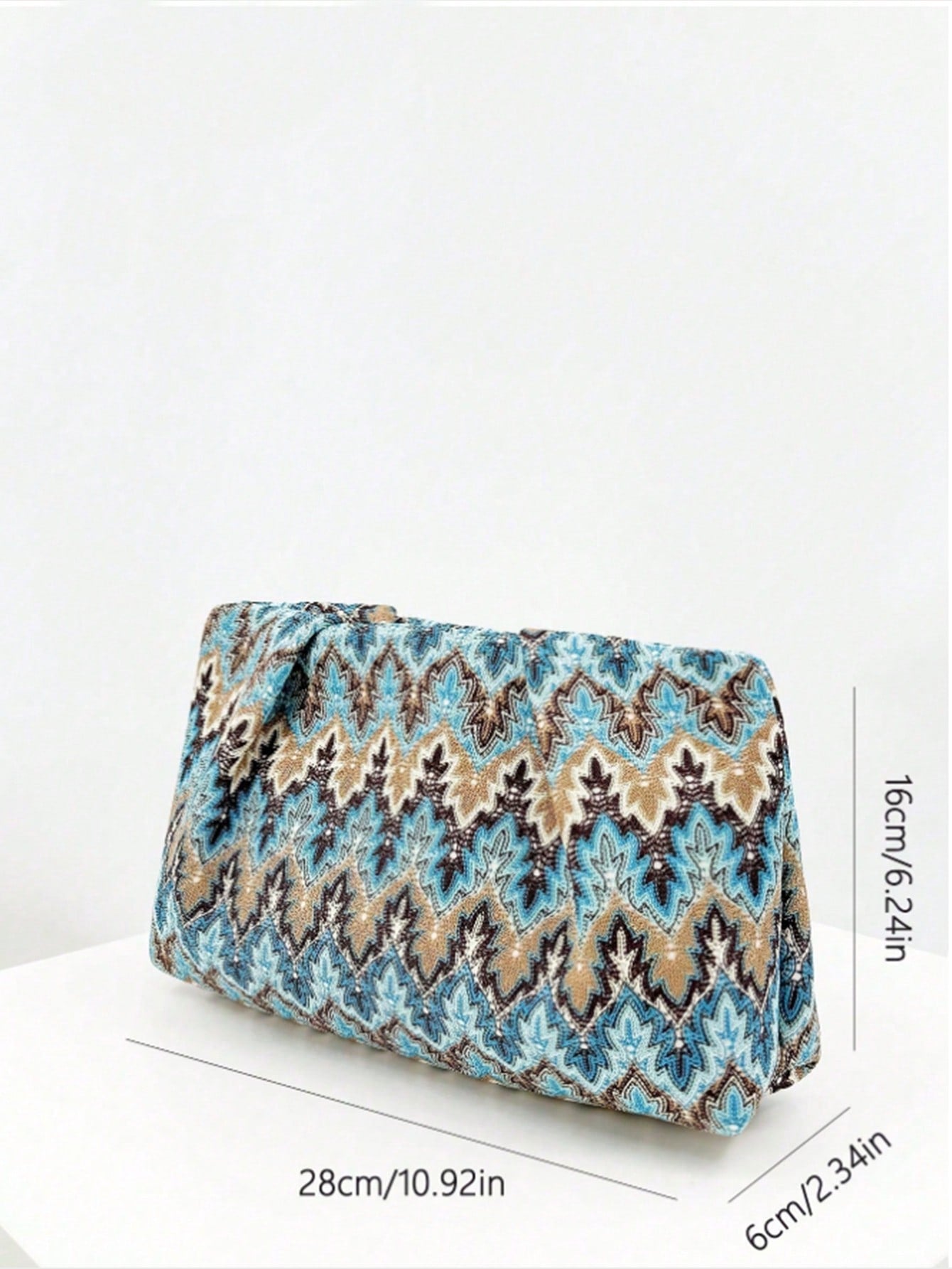 1pc Rainbow Color Woven Clutch Bag, Minimalist & Fashionable, Suitable For Casual/Daily Use, Woven Bag