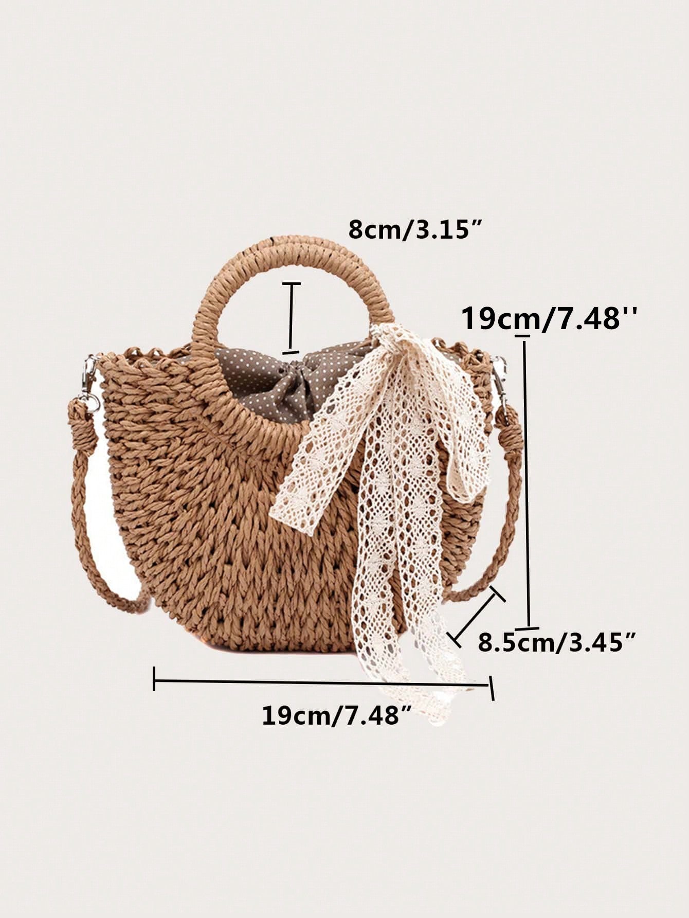 Yogodlns Straw Woven Crossbody Shoulder Bag Daisy Decor Handmade Small Purse Handbag Bohemia Summer Bag, Eye-Catching Beach Bag Summer