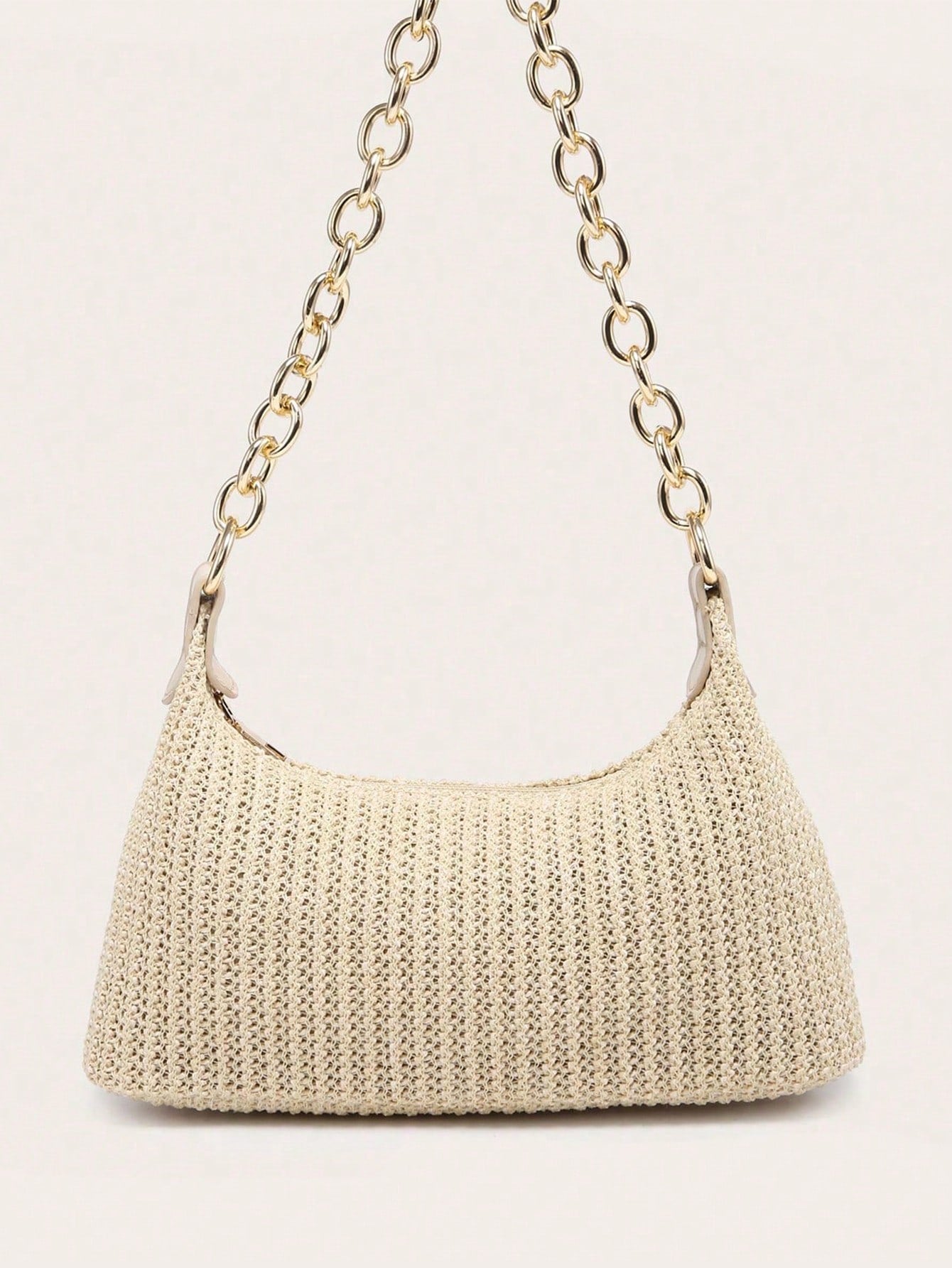 Women's Underarm Shoulder Bag, Square Bag, PU Rope Flower Pendant, Large Capacity, Lightweight, Casual Fashionable Beach Vacation Style, Suitable For Shopping And Vacation , Beach Bag, Holiday, Straw Bag