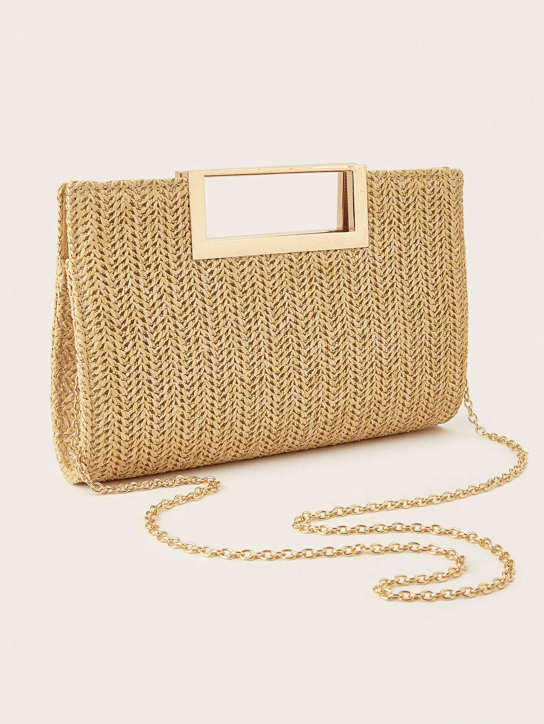 AIBBYDAR Beige Woven Handbag For Women, Fashion Tote Bag For Holiday, Beach, Business Commute, Casual, Minimalist, Beach, Vacation, Woven Bag