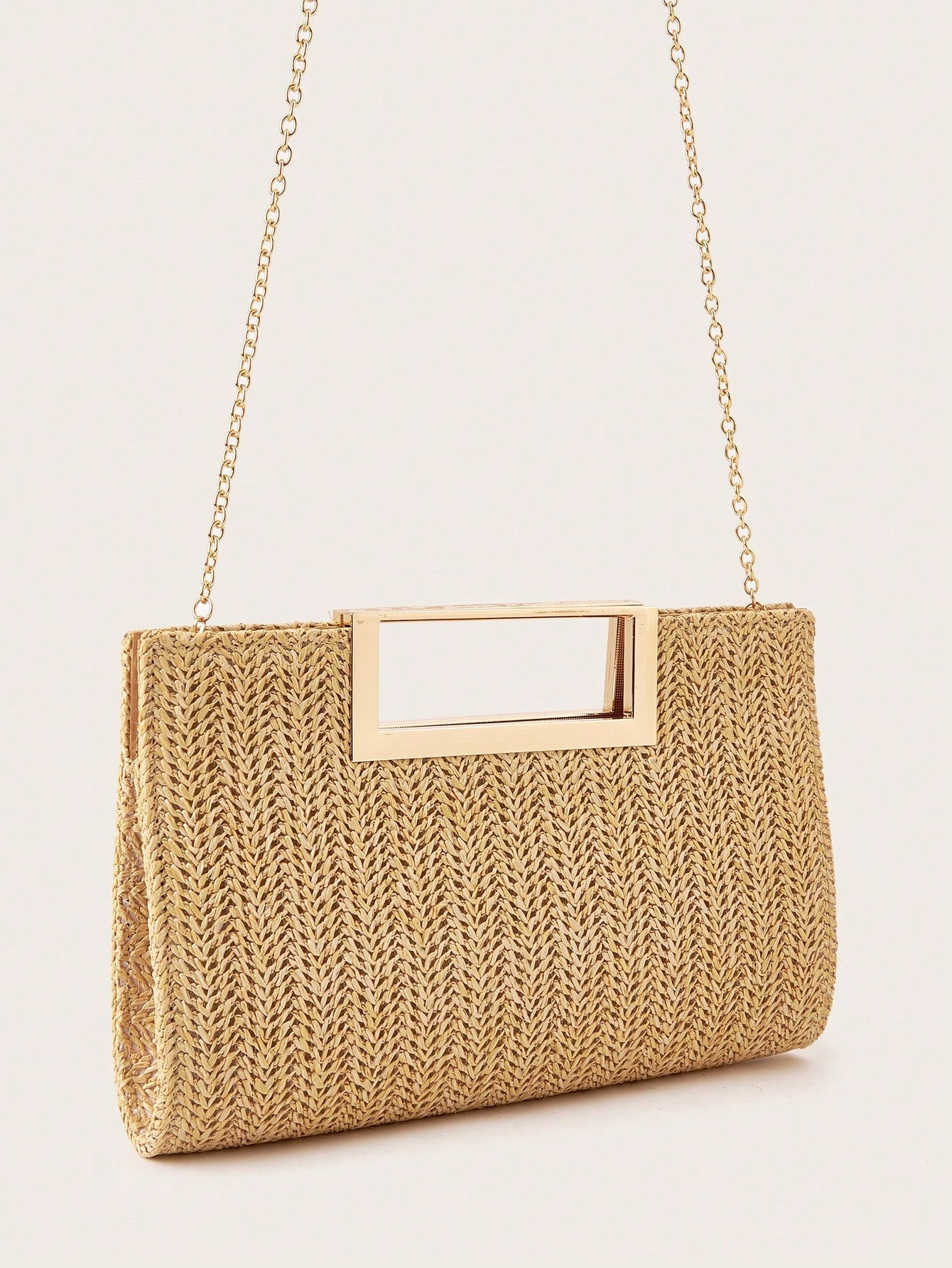 AIBBYDAR Beige Woven Handbag For Women, Fashion Tote Bag For Holiday, Beach, Business Commute, Casual, Minimalist, Beach, Vacation, Woven Bag