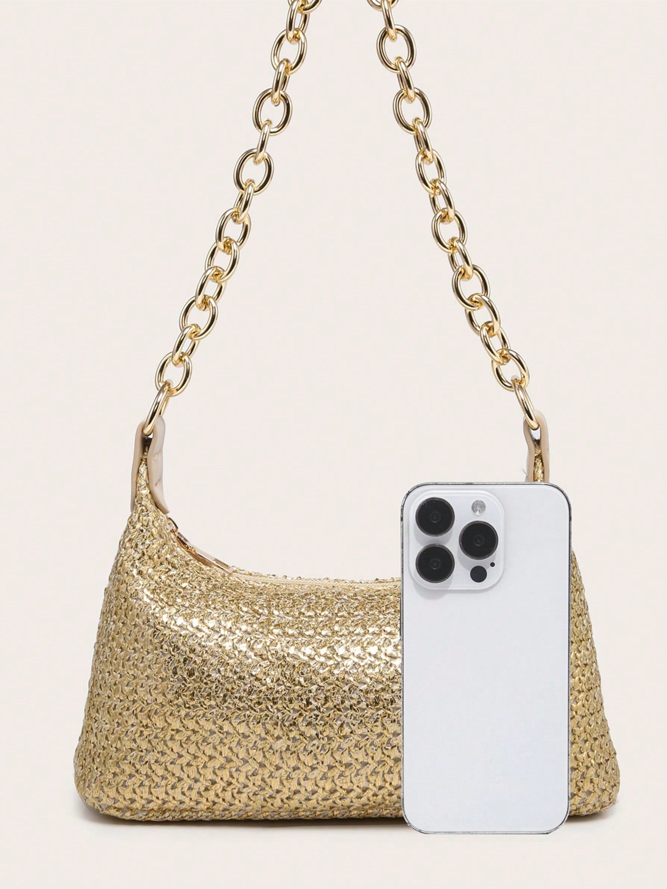 Women's Underarm Shoulder Bag, Square Bag, PU Rope Flower Pendant, Large Capacity, Lightweight, Casual Fashionable Beach Vacation Style, Suitable For Shopping And Vacation , Beach Bag, Holiday, Straw Bag