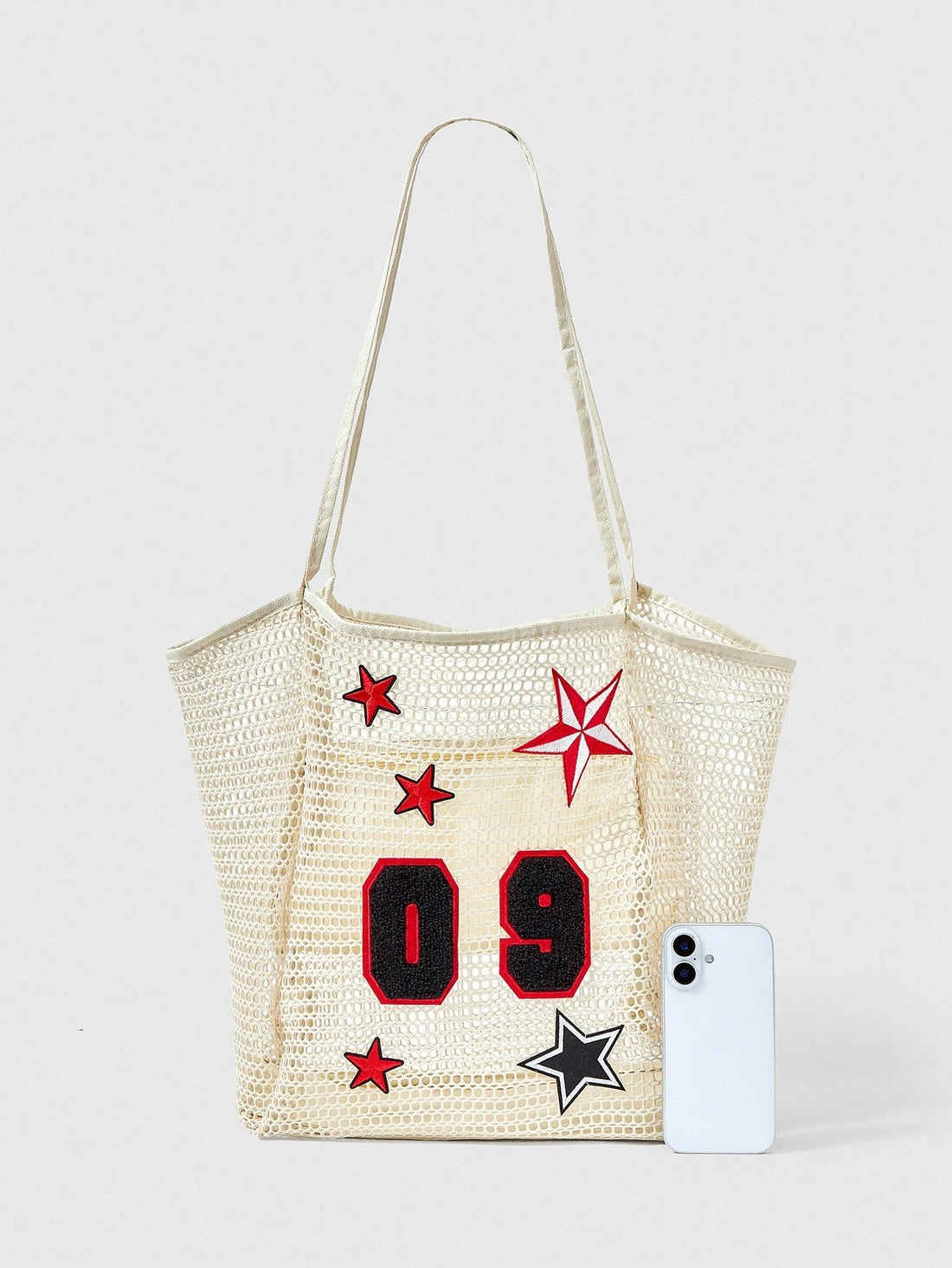 OMWE Fairycore 1pc Handmade Woven Tote Bag With Artificial Orchid, Lily Decor,