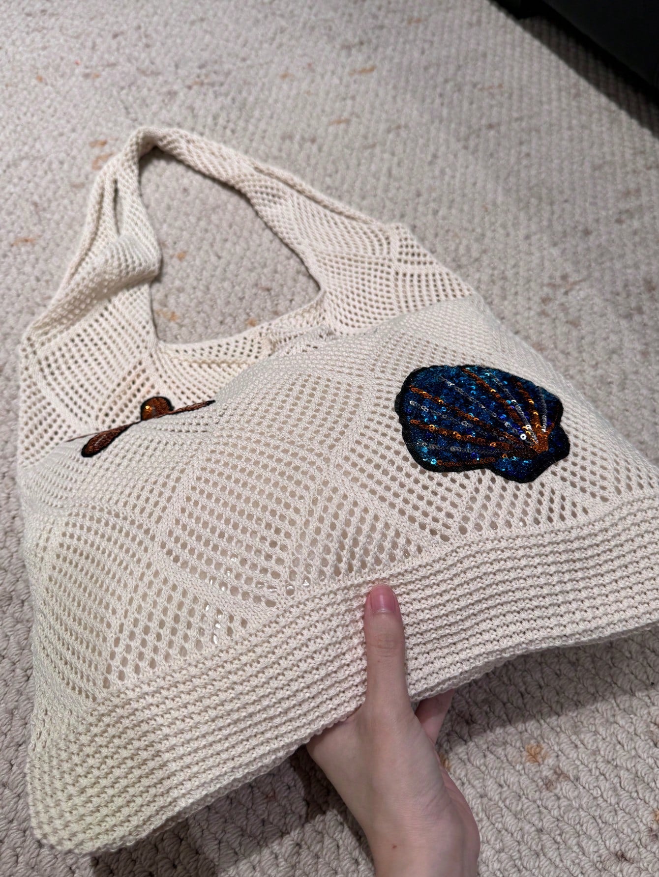 Summer Vacation Beach Bag, Large Capacity Tote Bag, Fashionable & Elegant Women's Shoulder Bag