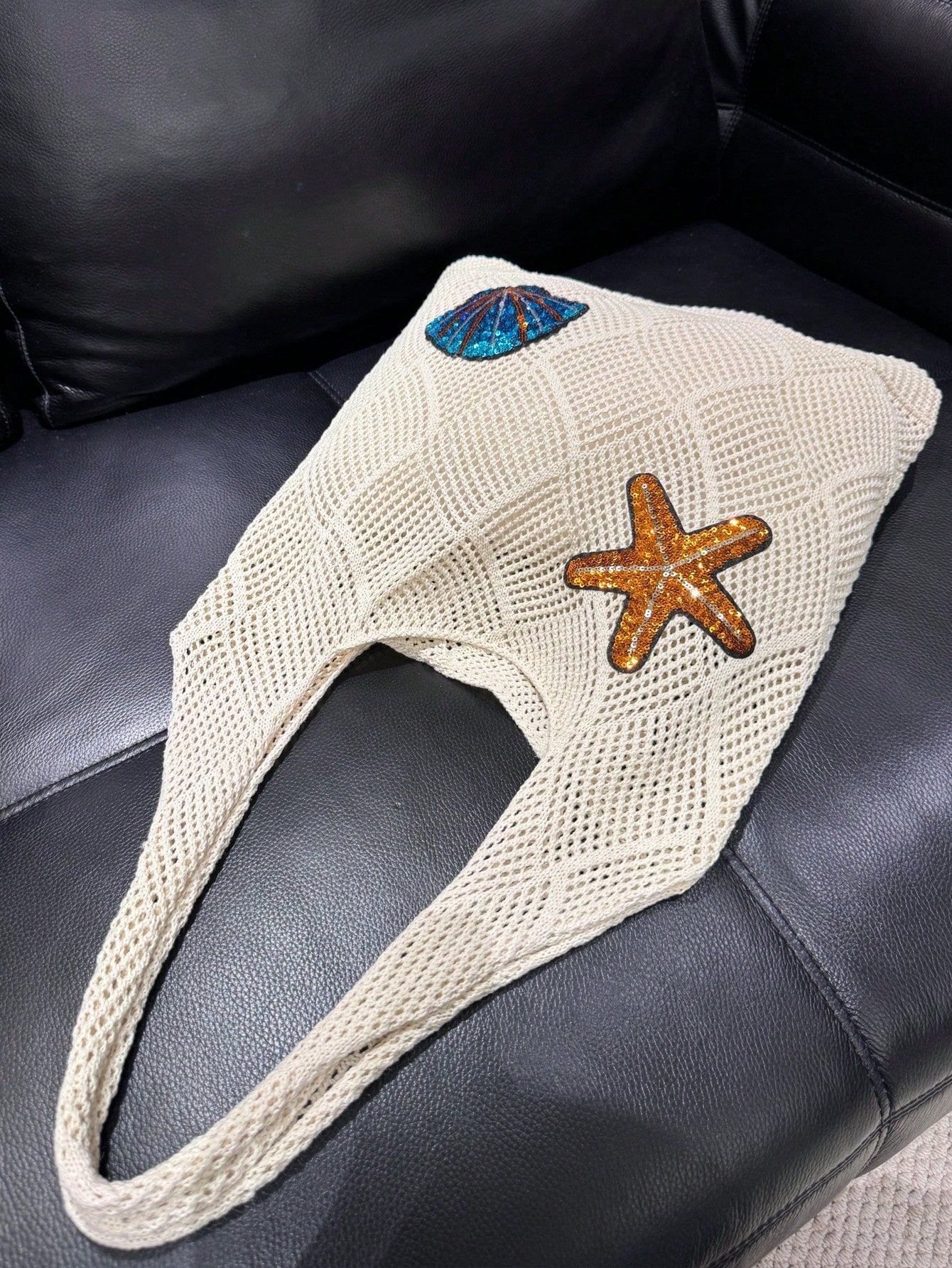 Summer Vacation Beach Bag, Large Capacity Tote Bag, Fashionable & Elegant Women's Shoulder Bag
