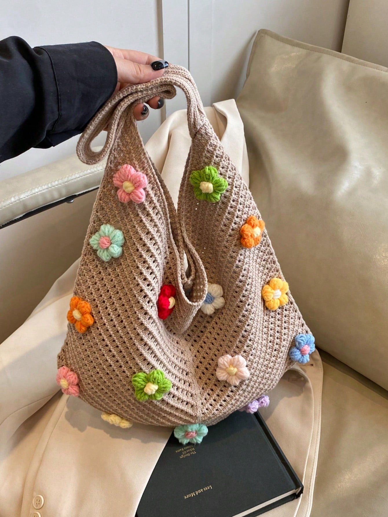 Summer New Casual Straw Tote Bag, Women Large Capacity Shoulder Shopping Handbag , Summer , Beach