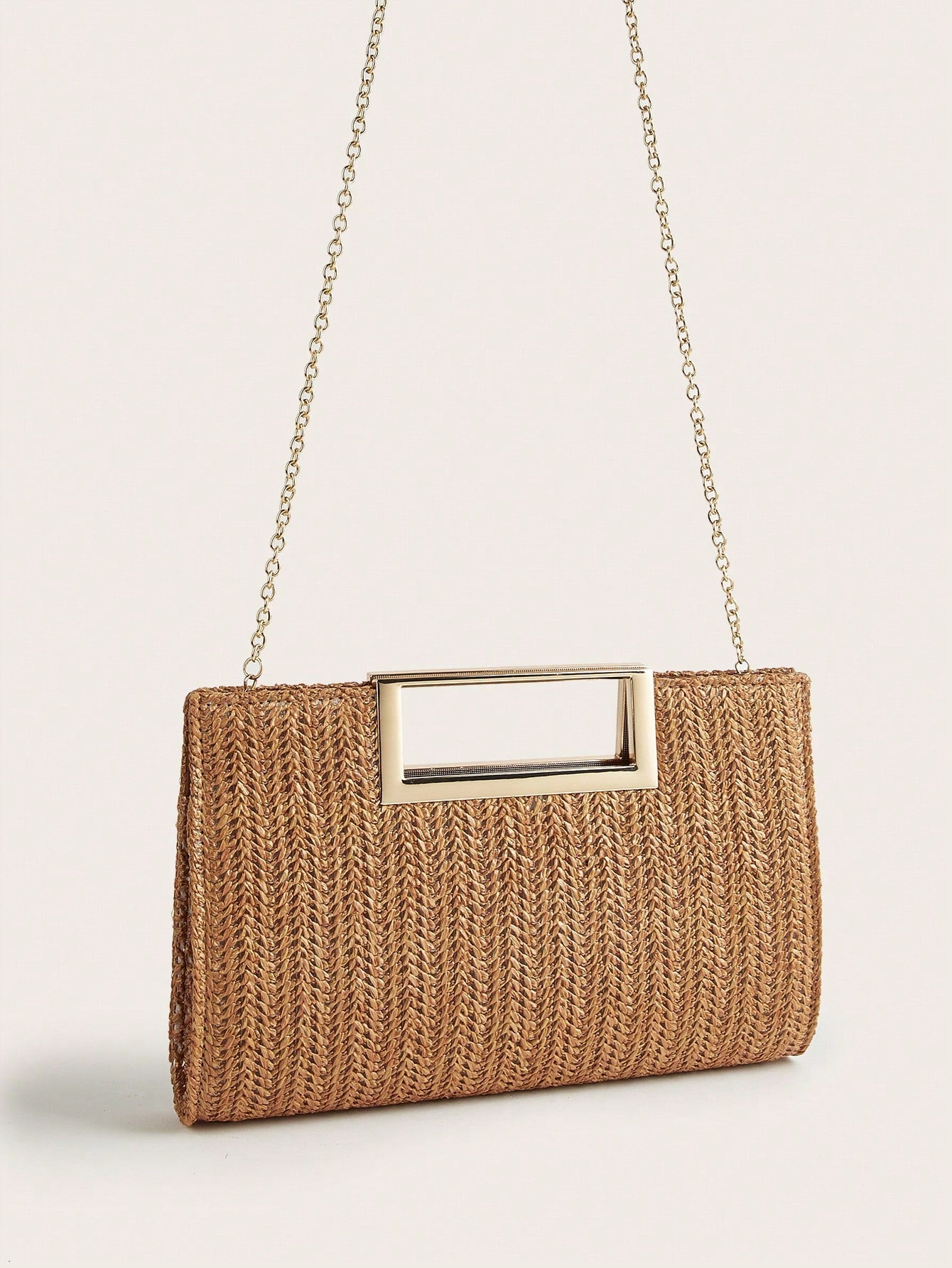 AIBBYDAR Beige Woven Handbag For Women, Fashion Tote Bag For Holiday, Beach, Business Commute, Casual, Minimalist, Beach, Vacation, Woven Bag