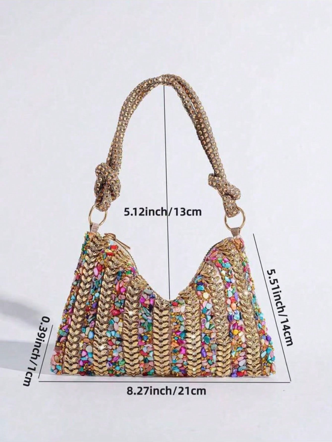 2026 New Rhinestone Decorated Evening Bag, Colorful Banquet Bag, Elegant Party Event Handbag,
