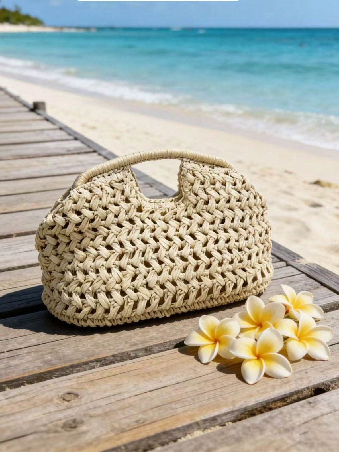 2025 New Natural Fiber Clutch Bag, Handwoven Raffia Straw Summer Beach Bag For Women