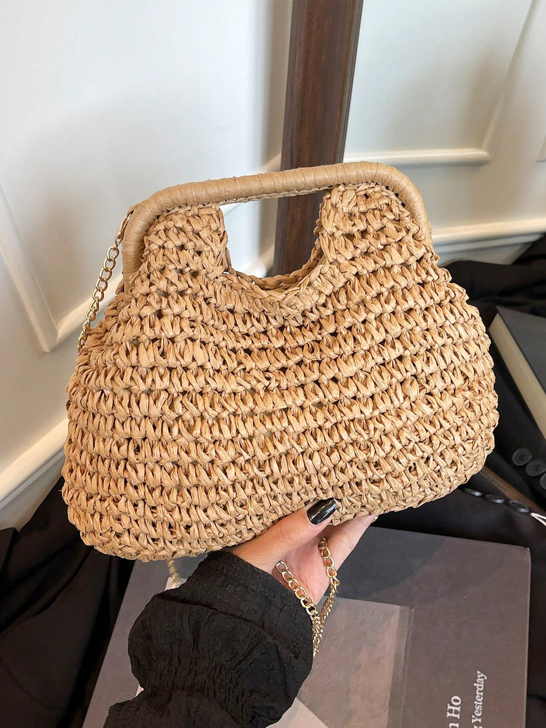 Summer New Style Simple Vacation Travel Beach Paper Woven Crossbody Popular Shoulder Bag For Vacation Travel&Fashionable Clothing Matching&Going Shopping With Friends, Holiday, Woven Bag, Straw Bag