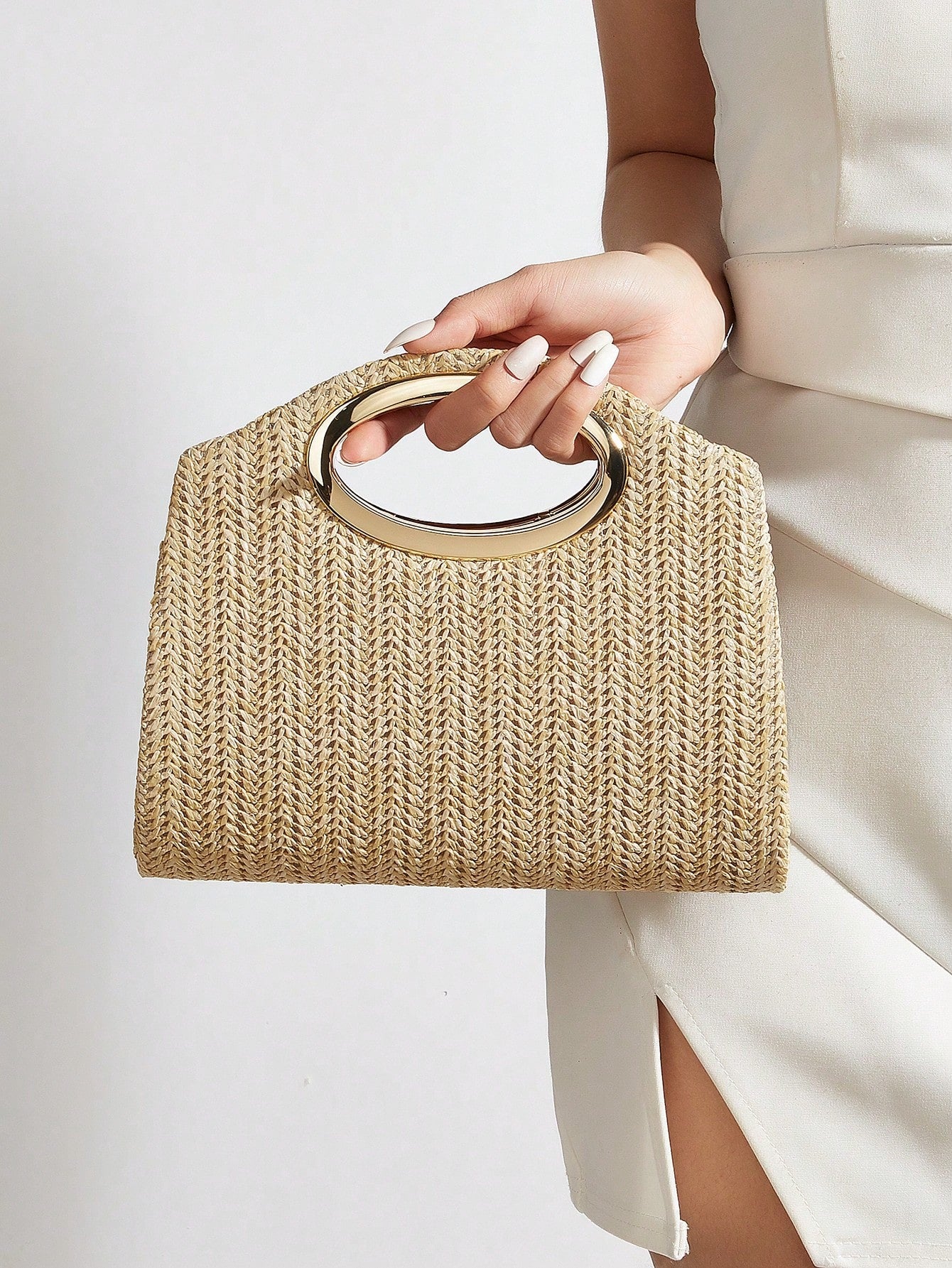 AIBBYDAR Women's Evening Bag, Apricot Colored Fashionable Solid Velvet Handbag, Suitable For Evening Gowns