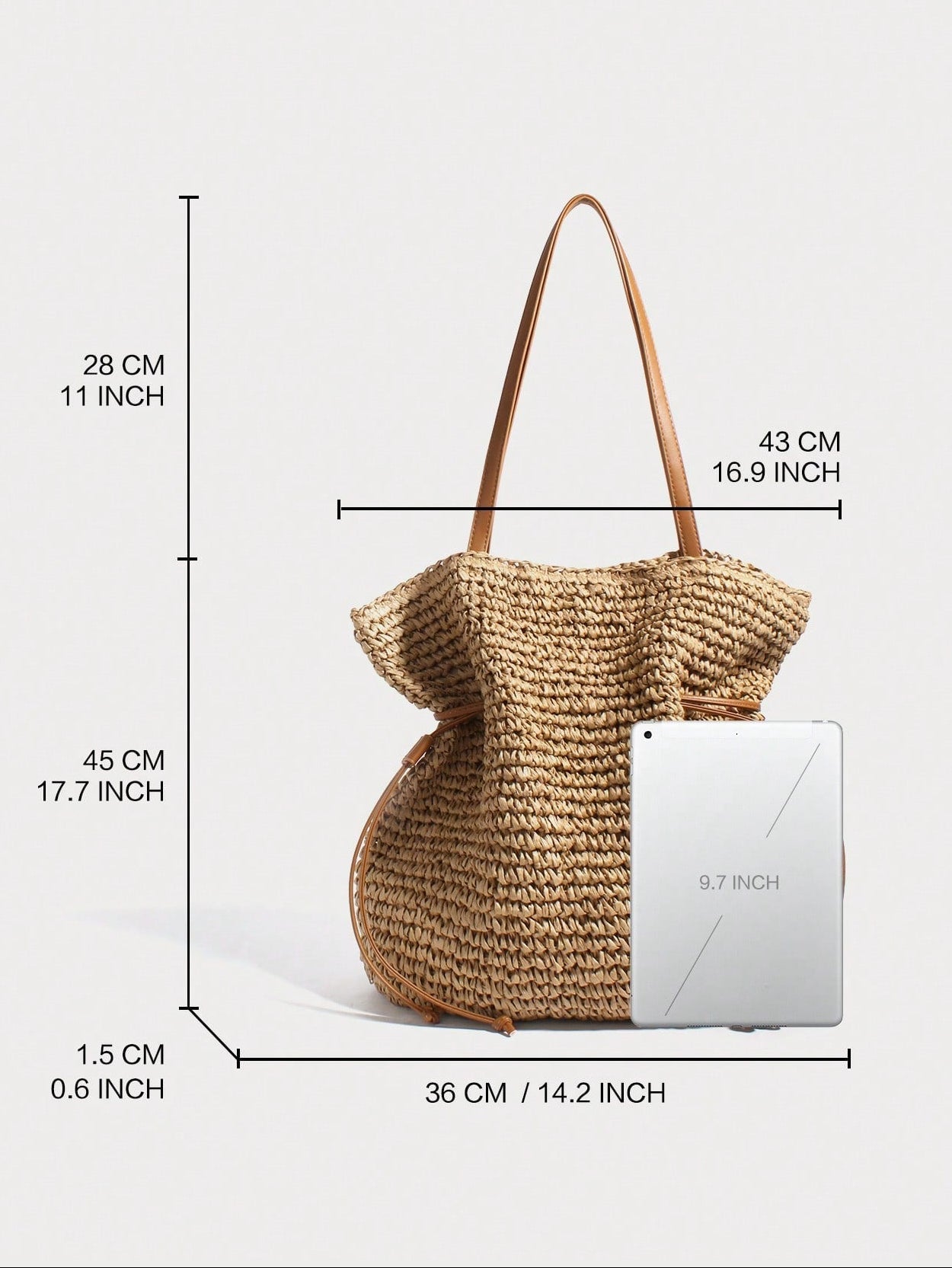 New Drawstring Crochet Bag, Single Shoulder Crossbody Woven Women's Bag, Large Capacity Grass Woven Bag, Vacation Travel Shopping, Daily Party Activities, Music Festival