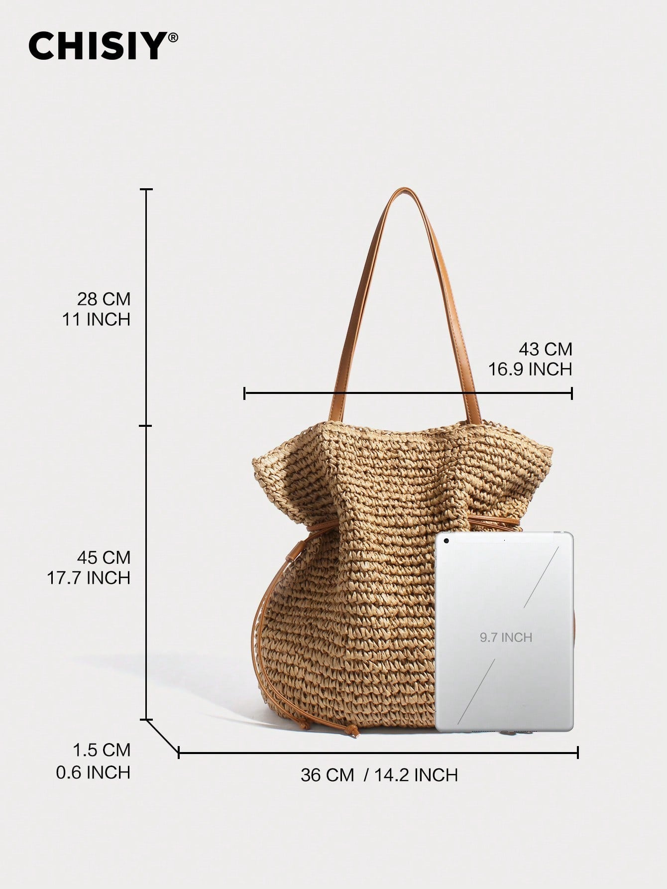 New Drawstring Crochet Bag, Single Shoulder Crossbody Woven Women's Bag, Large Capacity Grass Woven Bag, Vacation Travel Shopping, Daily Party Activities, Music Festival