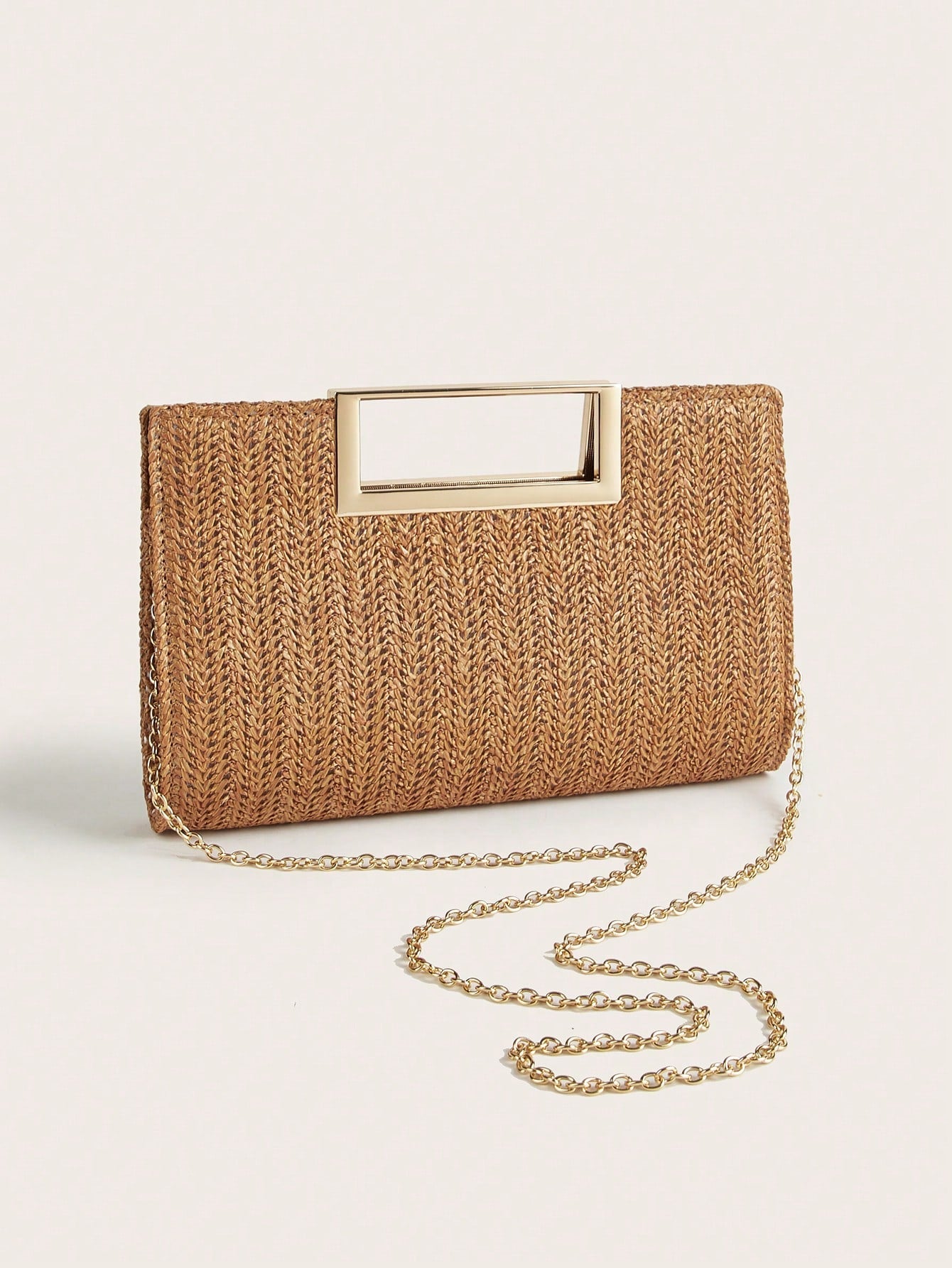 AIBBYDAR Beige Woven Handbag For Women, Fashion Tote Bag For Holiday, Beach, Business Commute, Casual, Minimalist, Beach, Vacation, Woven Bag