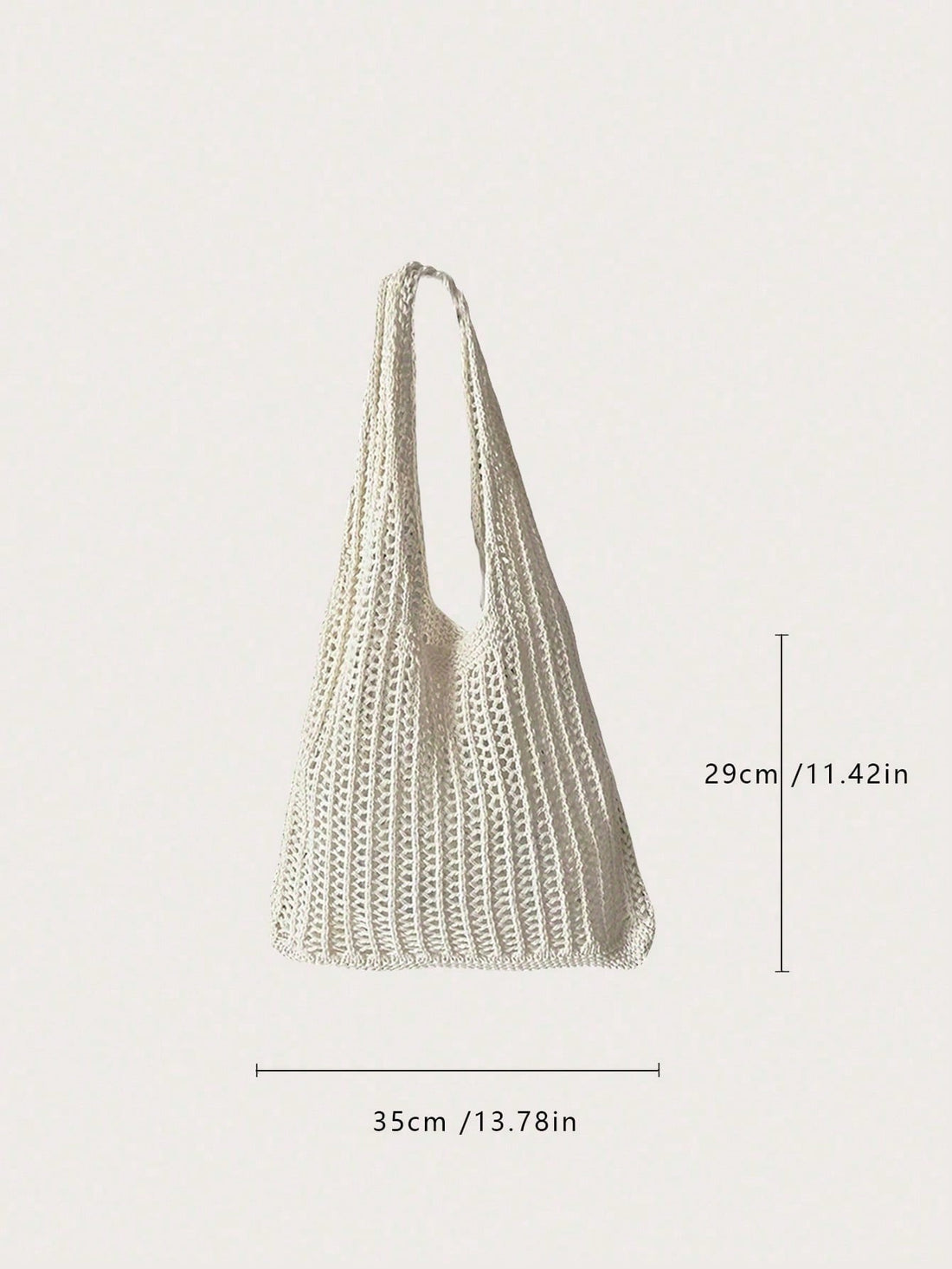 Large Capacity Crochet One Shoulder Tote Bag - Lightweight, Multifunctional Knitted Handbag, Beige, Pink, Brown, Black, Suitable For Travel, Beach, Vacation And Daily Use,