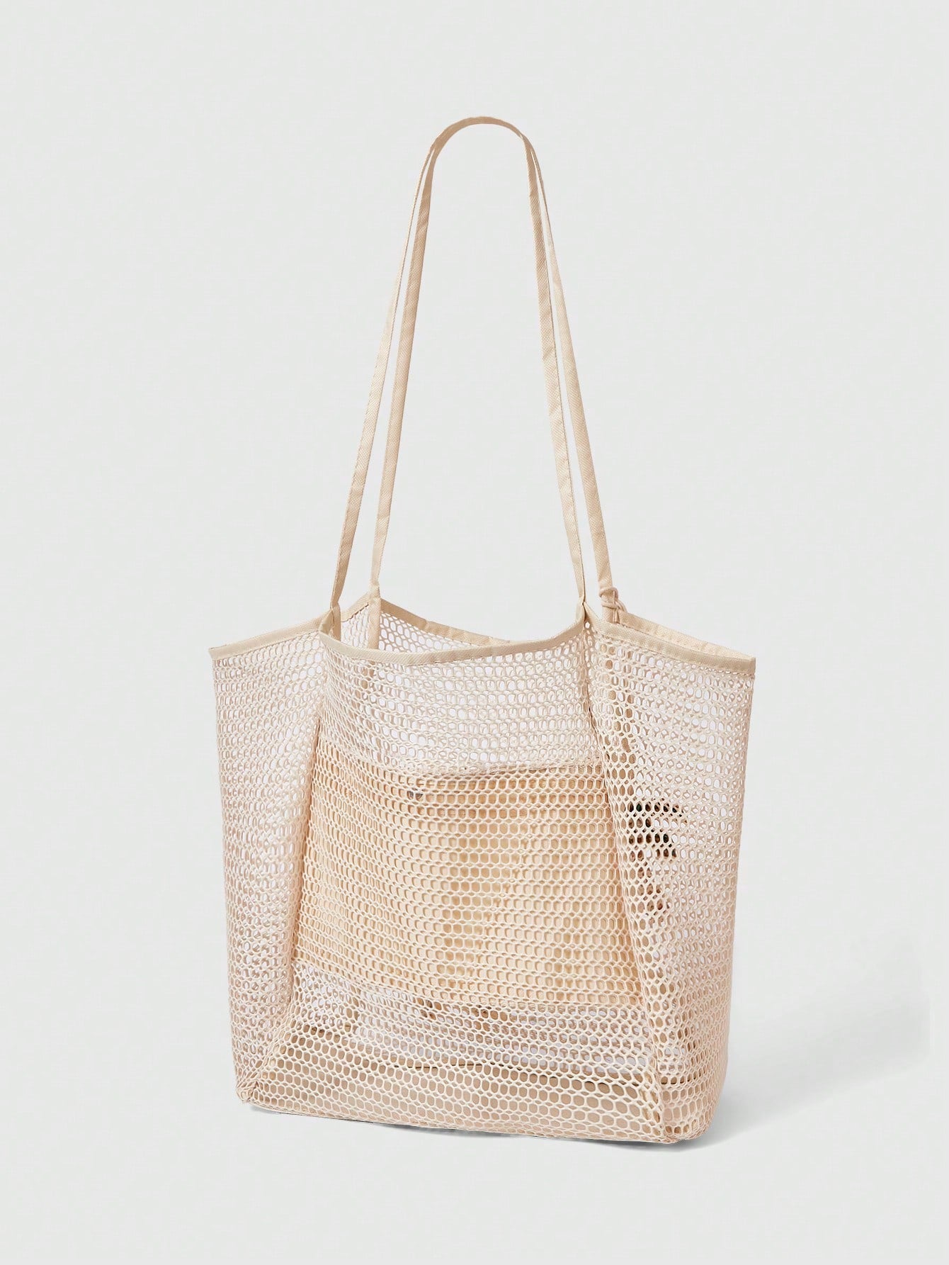 OMWE Fairycore 1pc Handmade Woven Tote Bag With Artificial Orchid, Lily Decor,