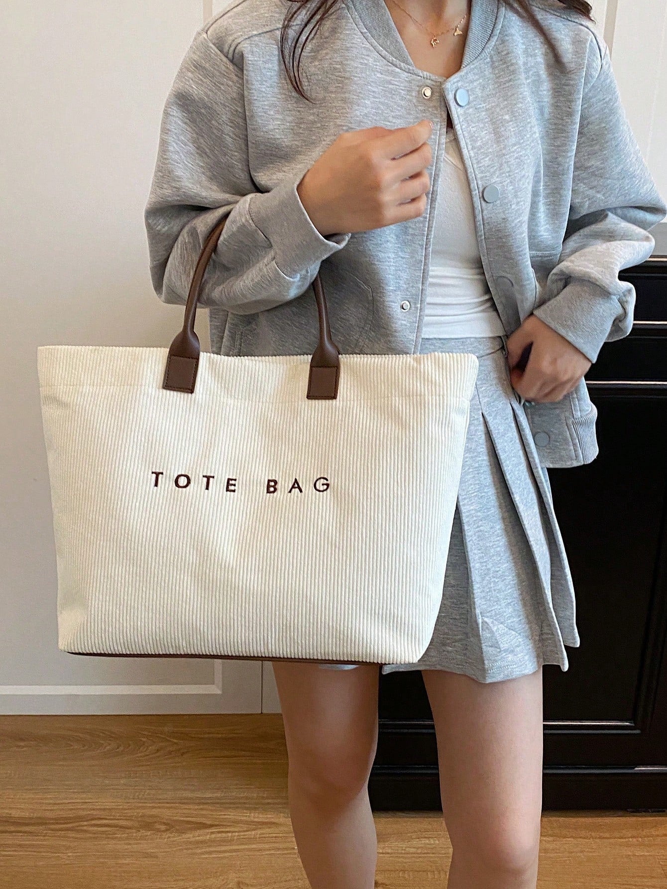 New Large Capacity Letter Decor Woven Straw Tote Bag, Multi-Functional Commute Casual Vacation Woven Straw Handbag Suitable For Commuting, Shopping, Beach Vacation, Office, Holidays