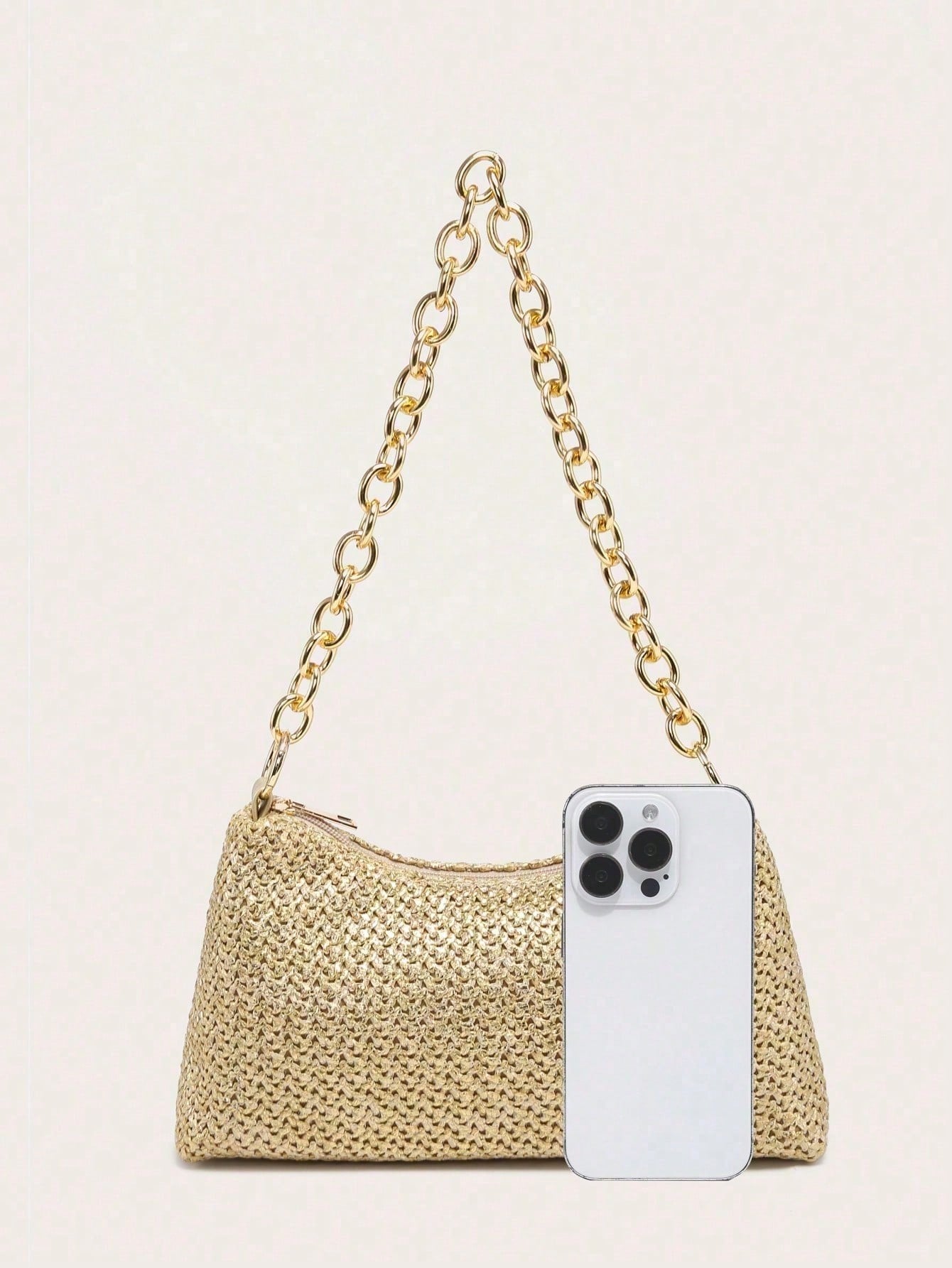 Women's Underarm Shoulder Bag, Square Bag, PU Rope Flower Pendant, Large Capacity, Lightweight, Casual Fashionable Beach Vacation Style, Suitable For Shopping And Vacation , Beach Bag, Holiday, Straw Bag