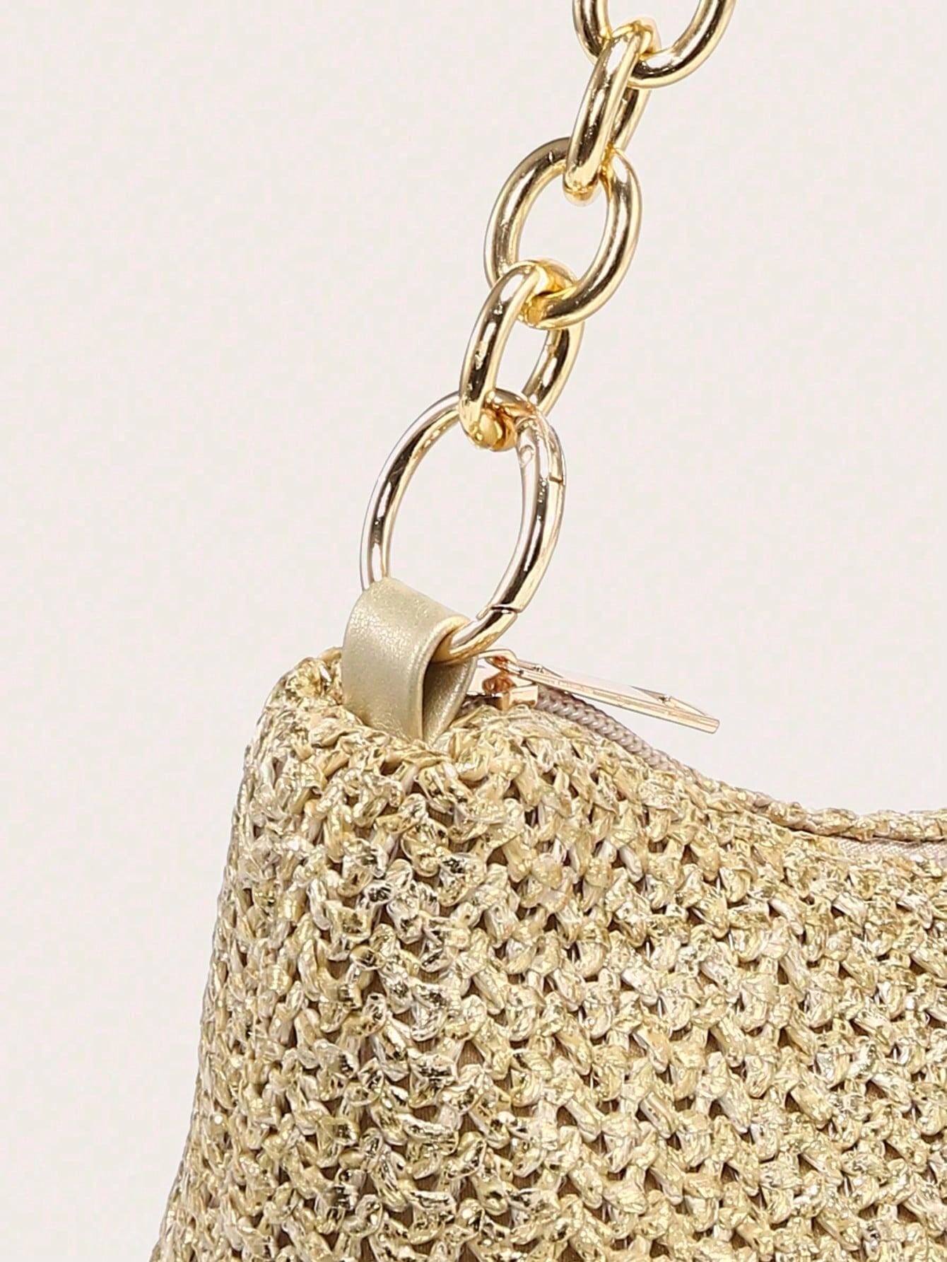 Women's Underarm Shoulder Bag, Square Bag, PU Rope Flower Pendant, Large Capacity, Lightweight, Casual Fashionable Beach Vacation Style, Suitable For Shopping And Vacation , Beach Bag, Holiday, Straw Bag