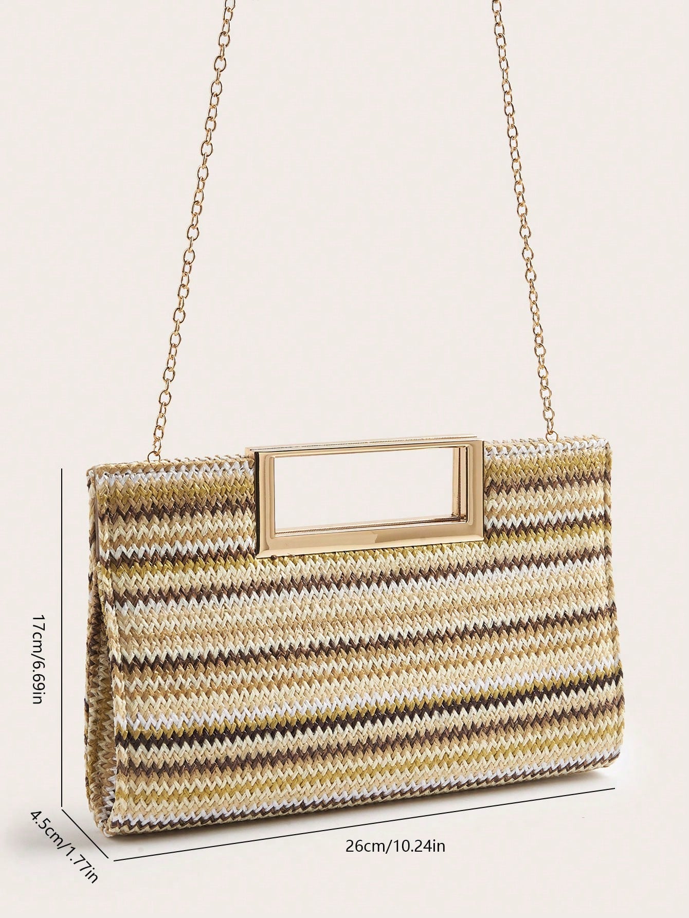 AIBBYDAR Beige Woven Handbag For Women, Fashion Tote Bag For Holiday, Beach, Business Commute, Casual, Minimalist, Beach, Vacation, Woven Bag