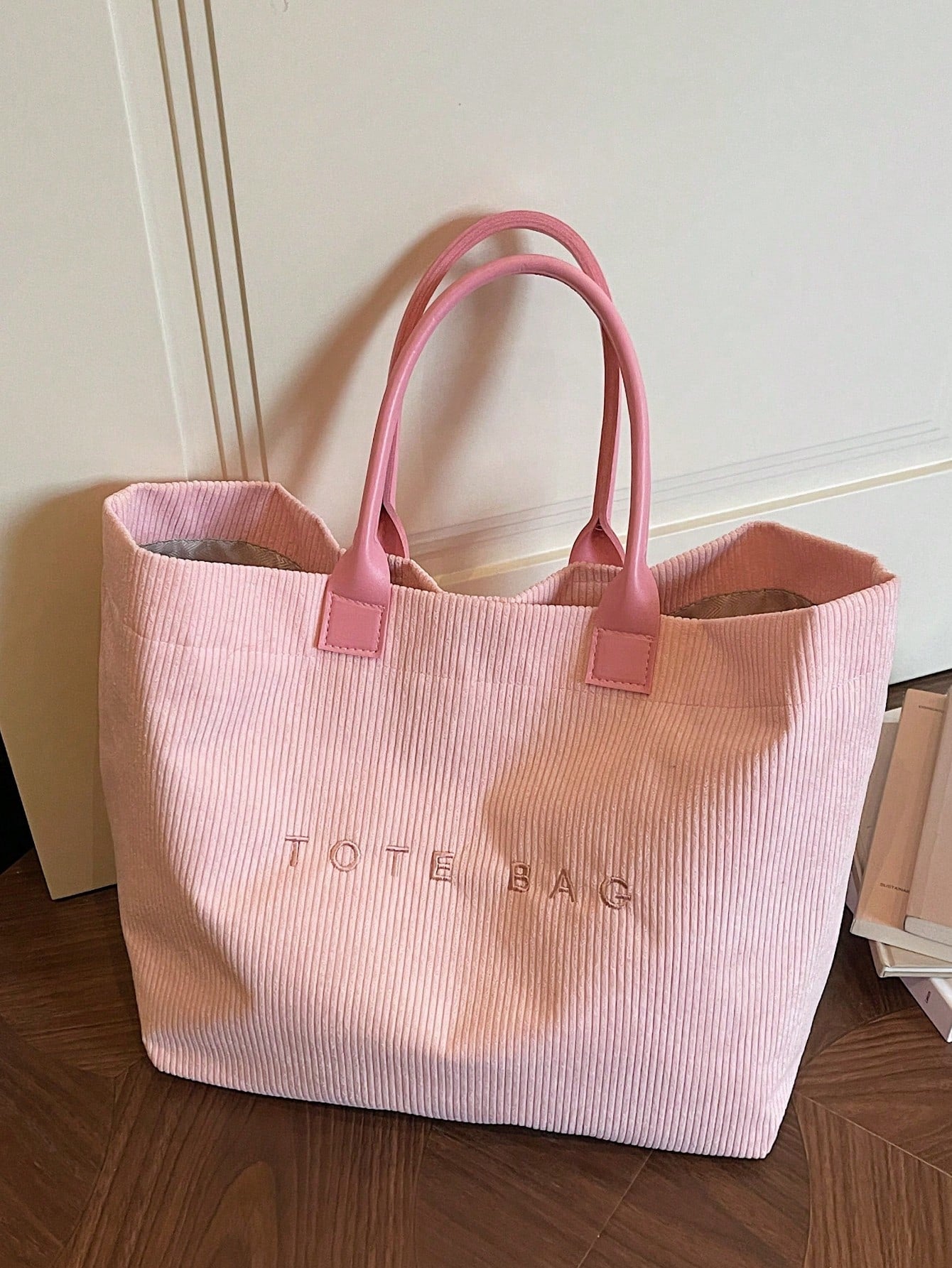 New Large Capacity Letter Decor Woven Straw Tote Bag, Multi-Functional Commute Casual Vacation Woven Straw Handbag Suitable For Commuting, Shopping, Beach Vacation, Office, Holidays