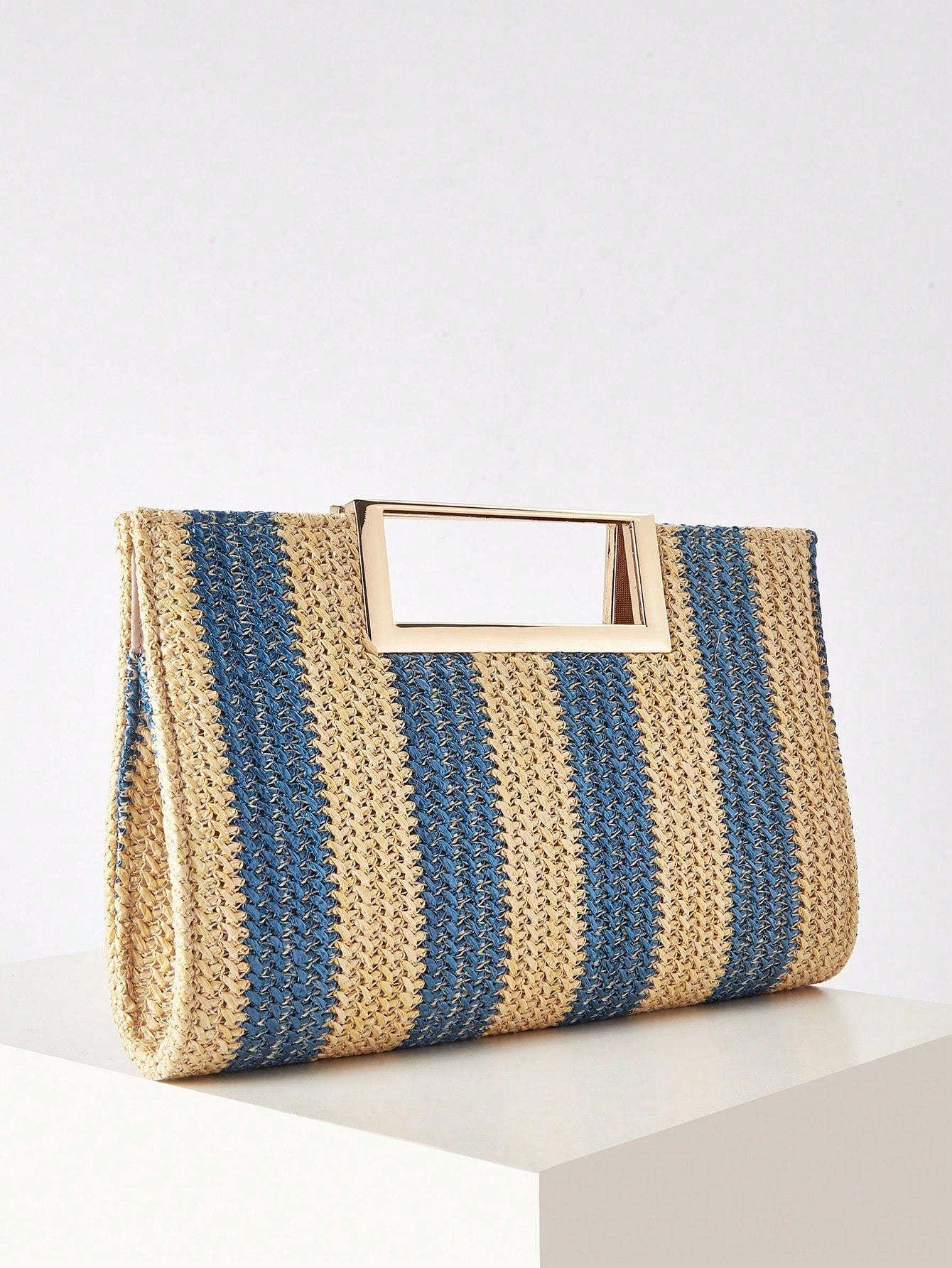 AIBBYDAR Beige Woven Handbag For Women, Fashion Tote Bag For Holiday, Beach, Business Commute, Casual, Minimalist, Beach, Vacation, Woven Bag